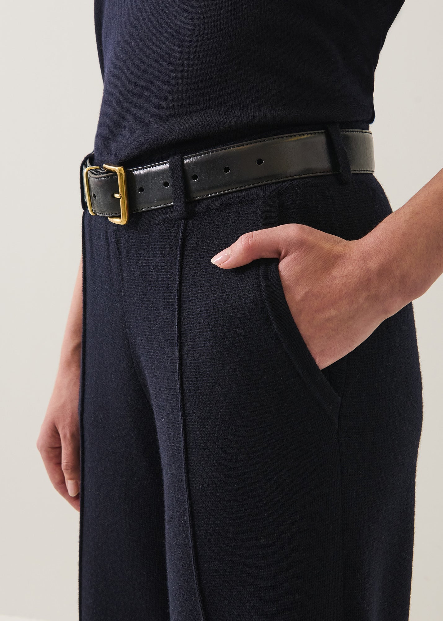 Merino Milano Stitch Pintuck Pant