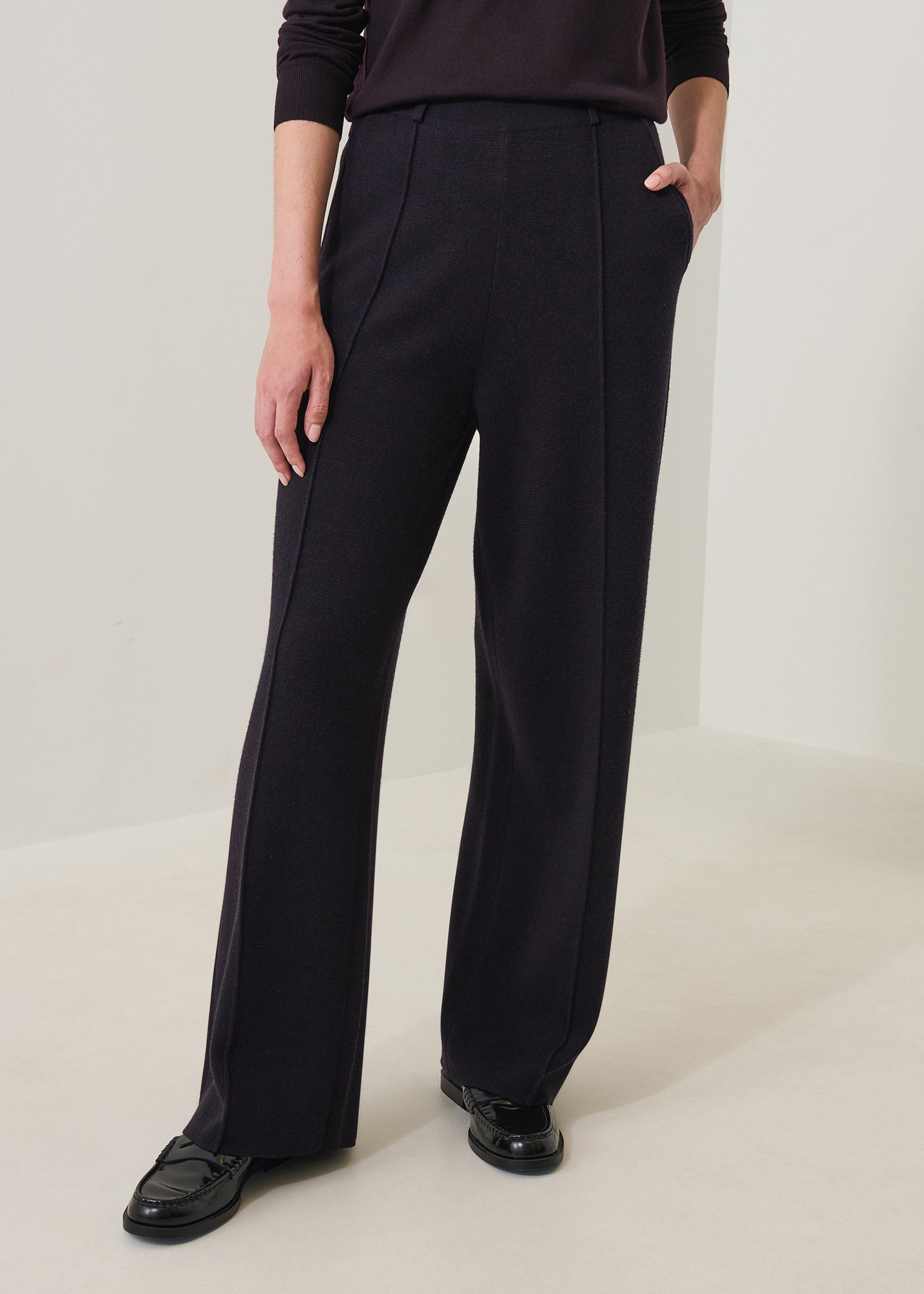 Merino Milano Stitch Pintuck Pant