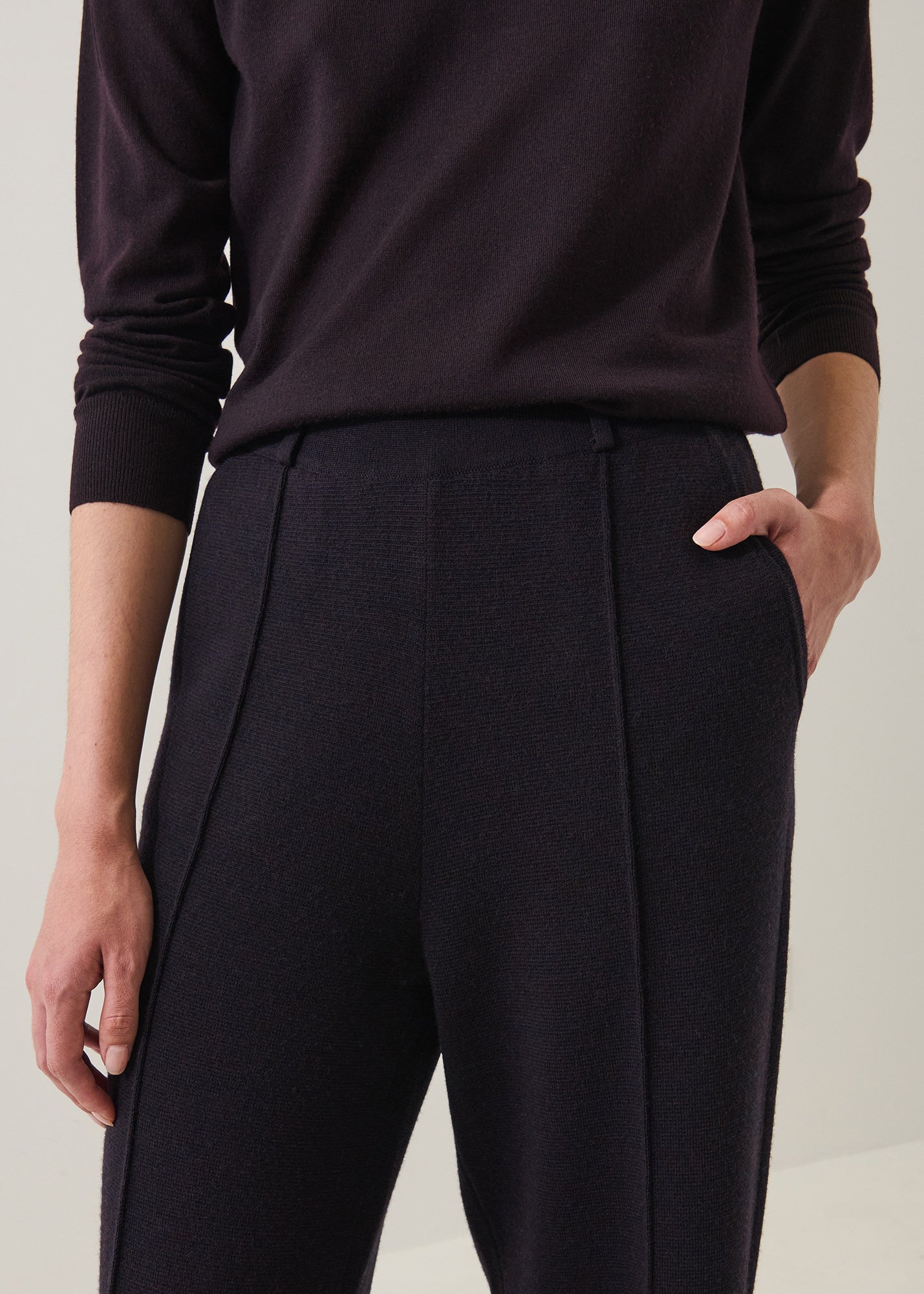 Merino Milano Stitch Pintuck Pant