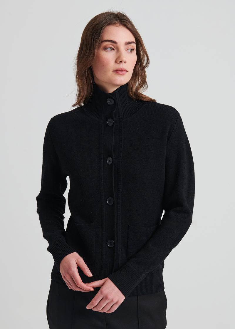 MERINO BUTTON FRONT MILANO JACKET