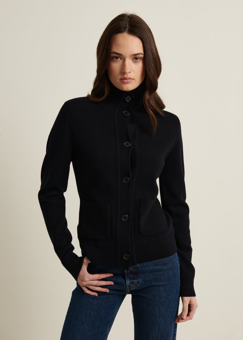 Merino Button Front Milano Jacket