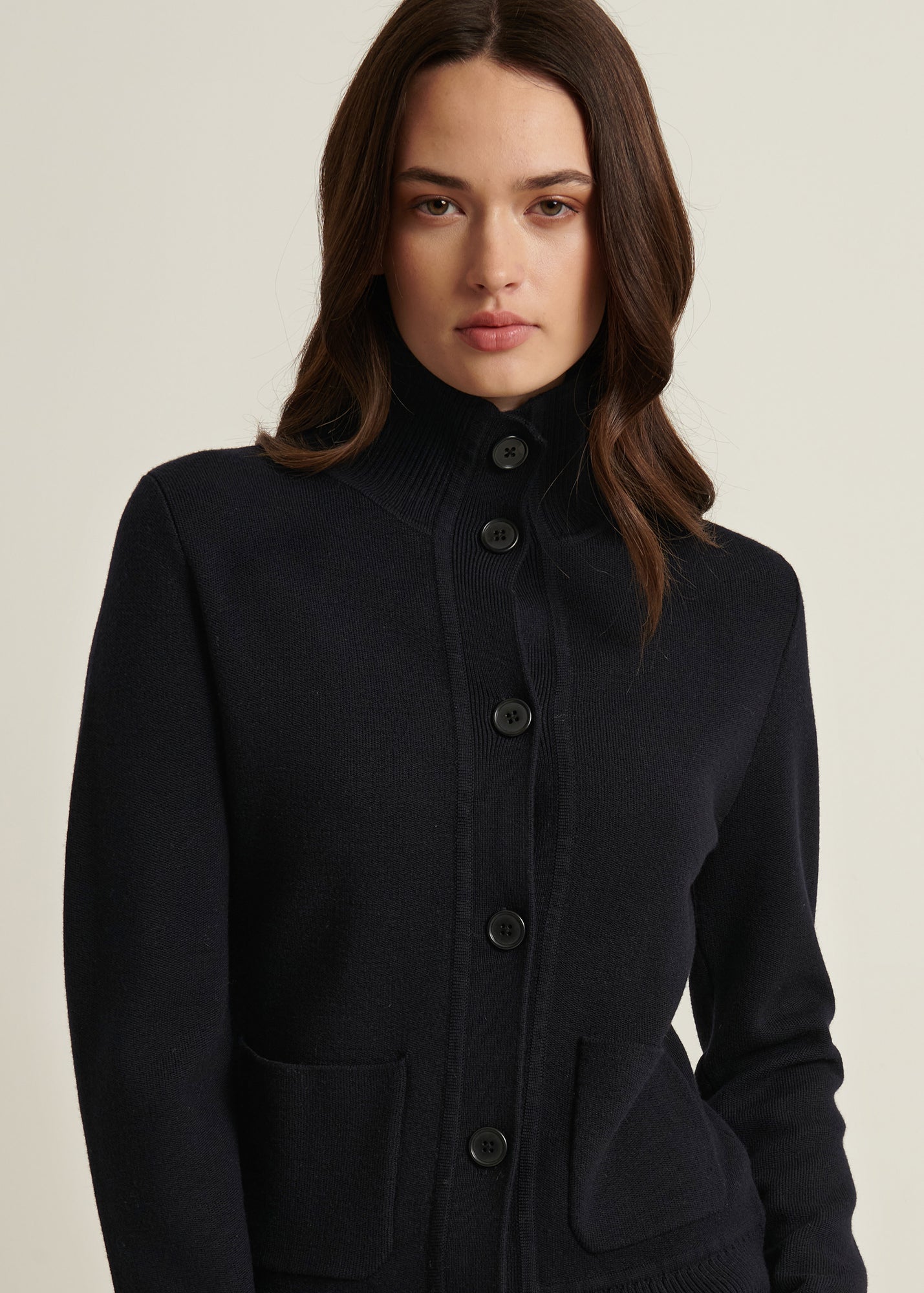 Merino Button Front Milano Jacket