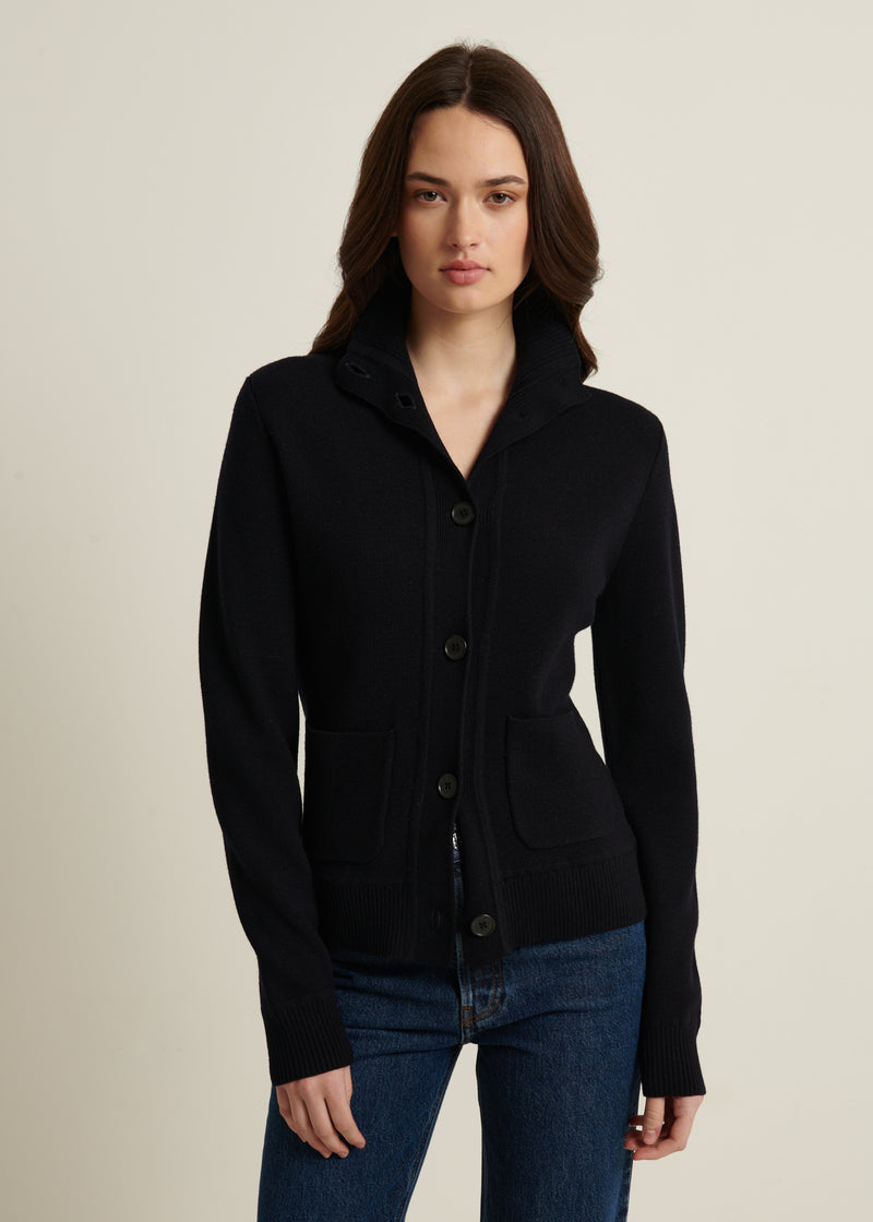 Merino Button Front Milano Jacket