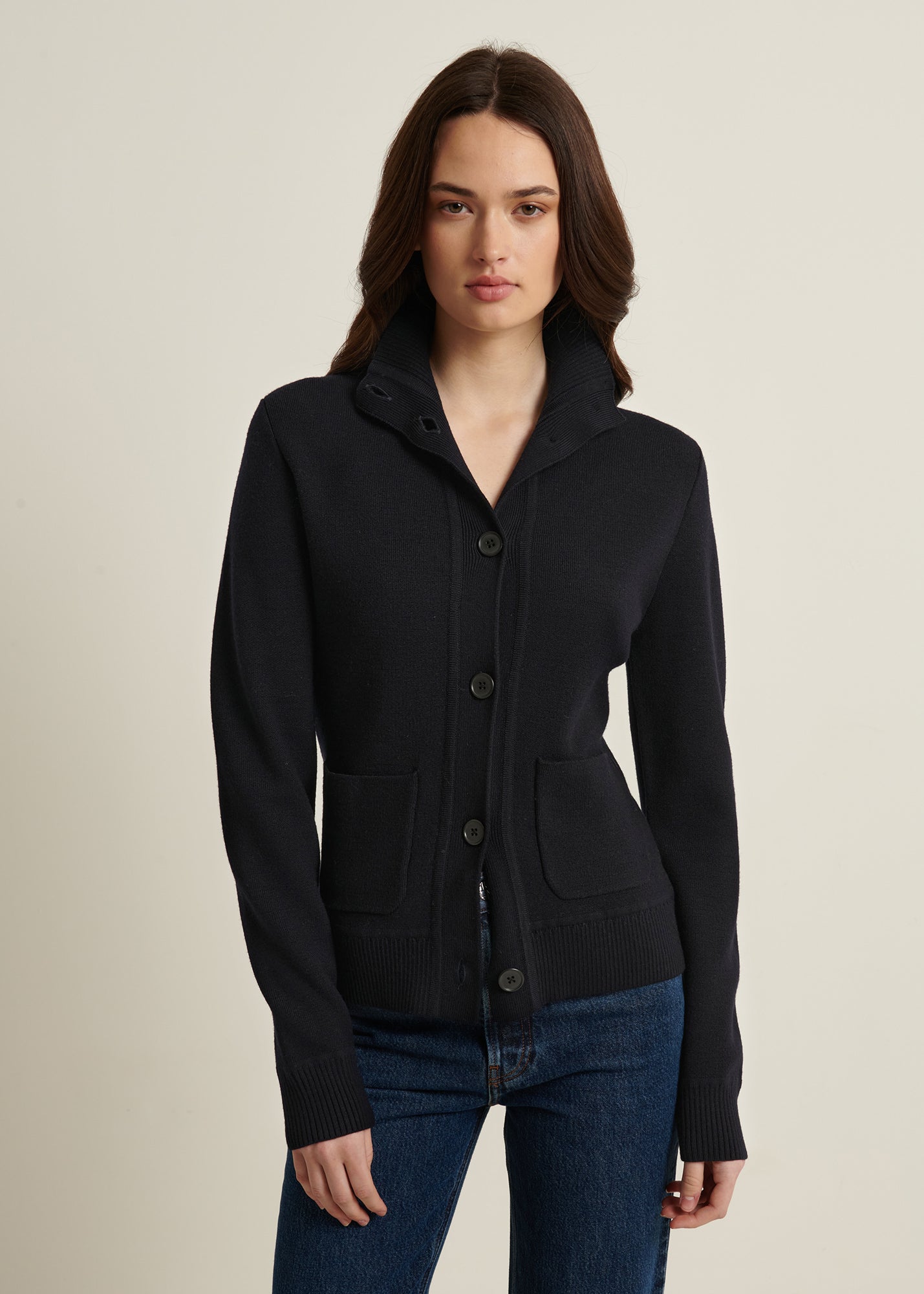 Merino Button Front Milano Jacket
