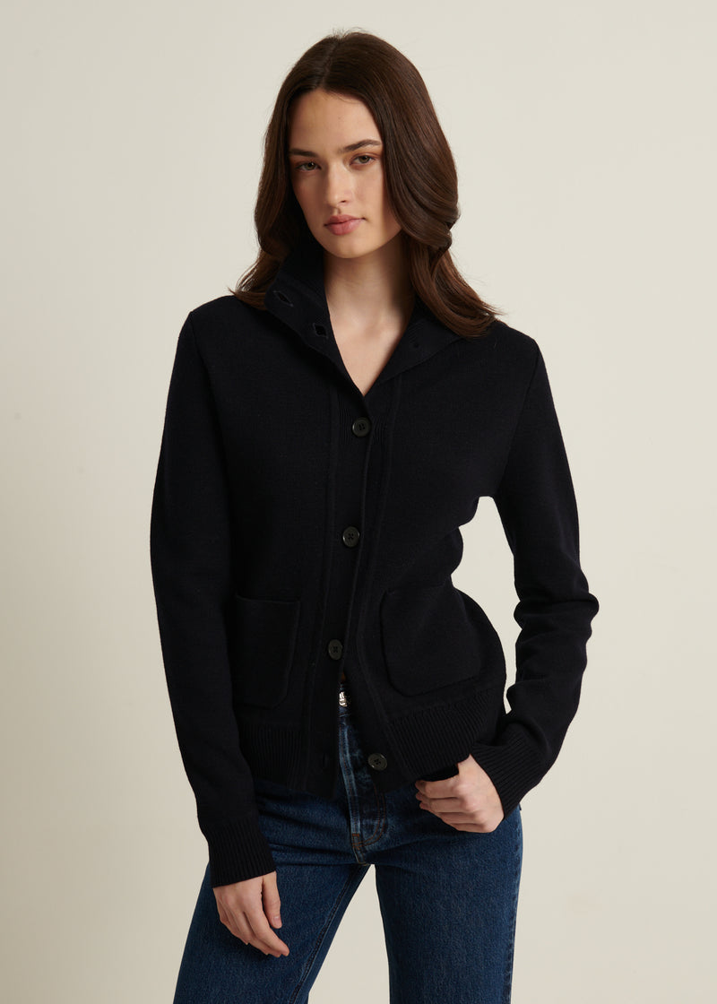 Merino Button Front Milano Jacket