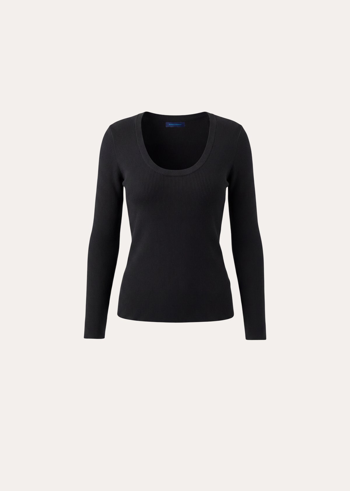 Extra-Fine Merino Ribbed Scoop Neck - PATRICK ASSARAF