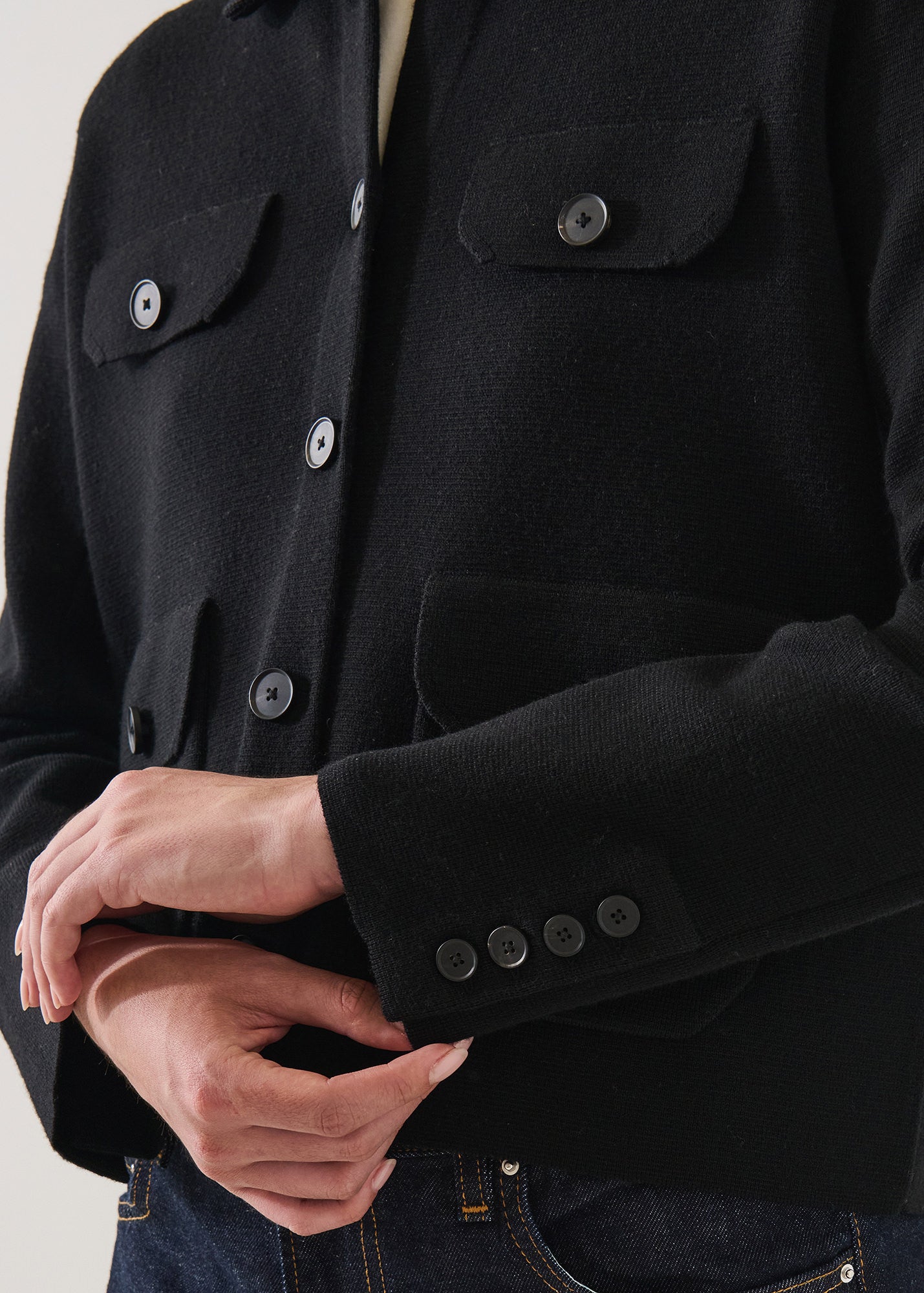 Merino Milano Stitch Pocket Jacket - PATRICK ASSARAF