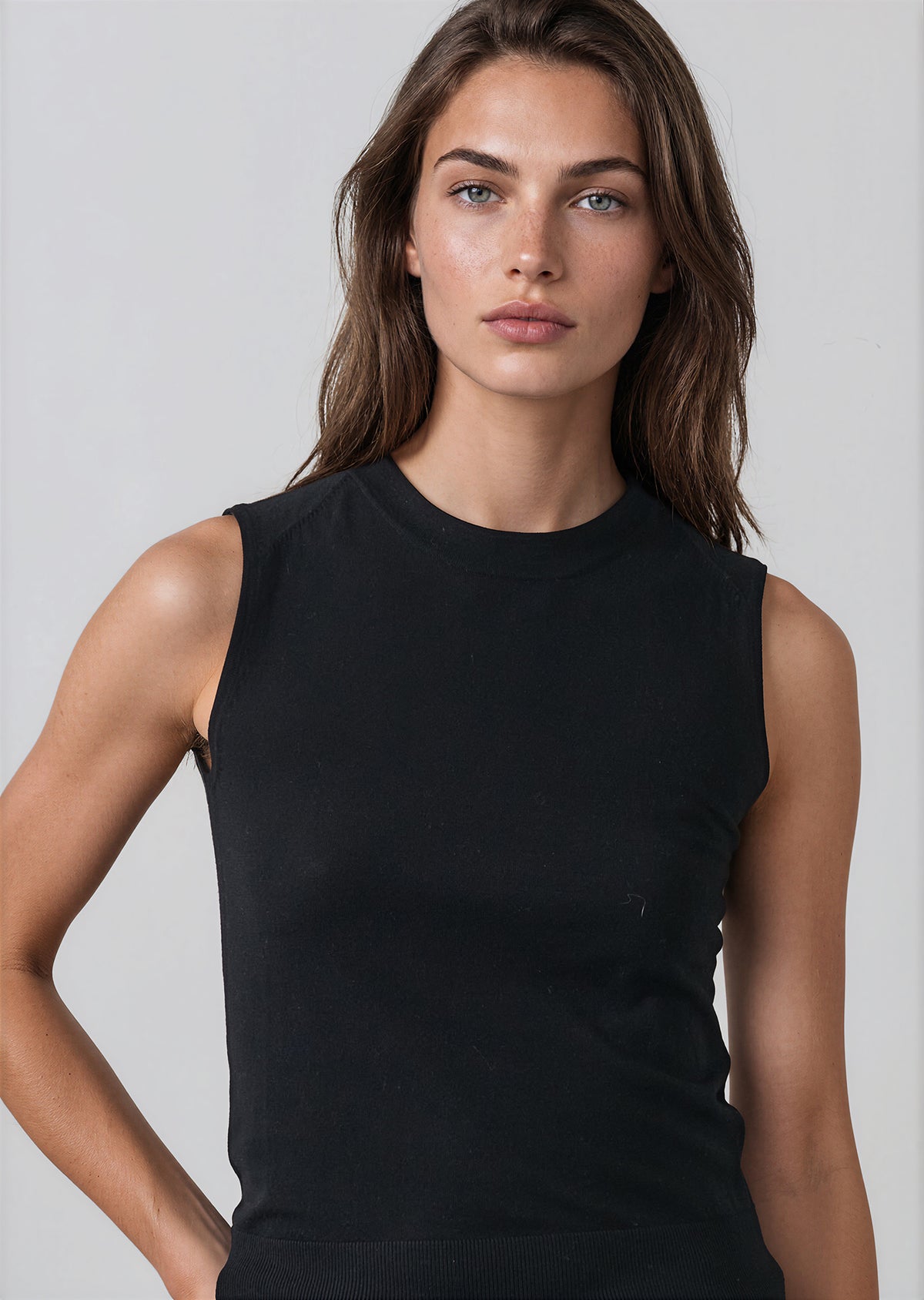 Extra-Fine Merino Sleeveless Crewneck - PATRICK ASSARAF