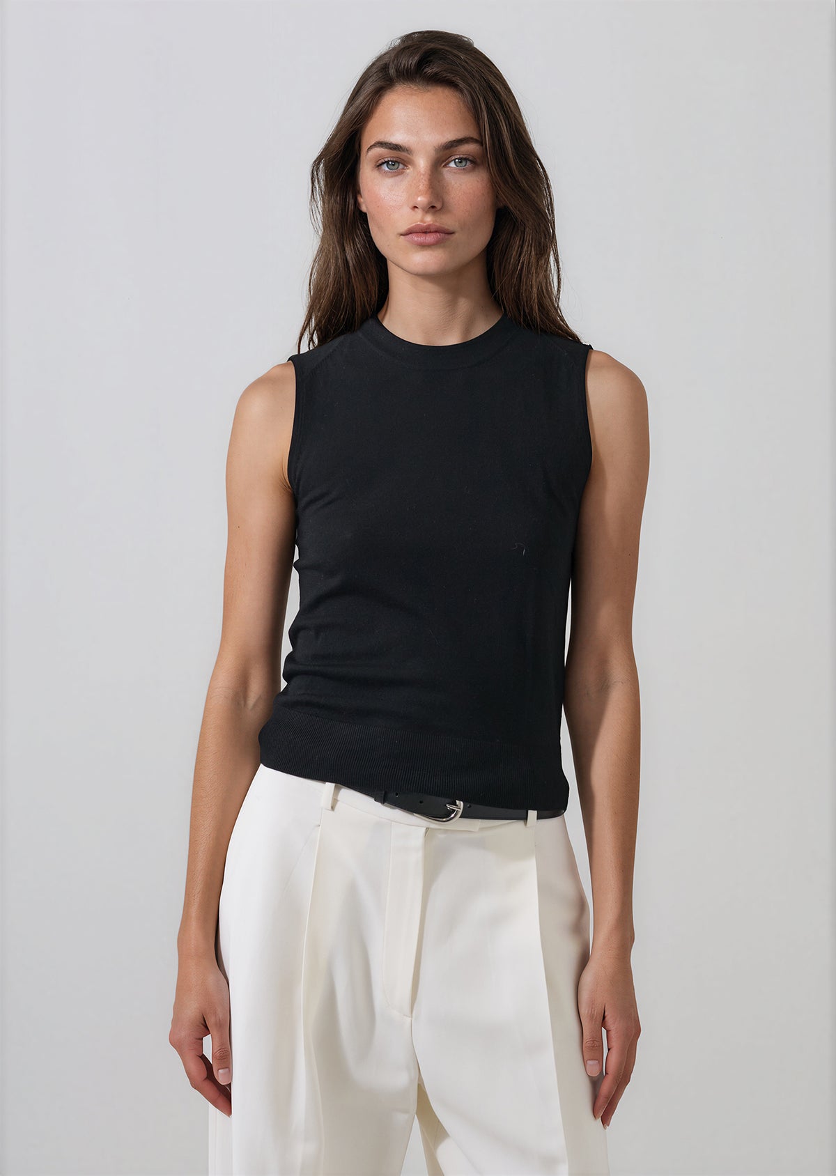 Extra-Fine Merino Sleeveless Crewneck - PATRICK ASSARAF