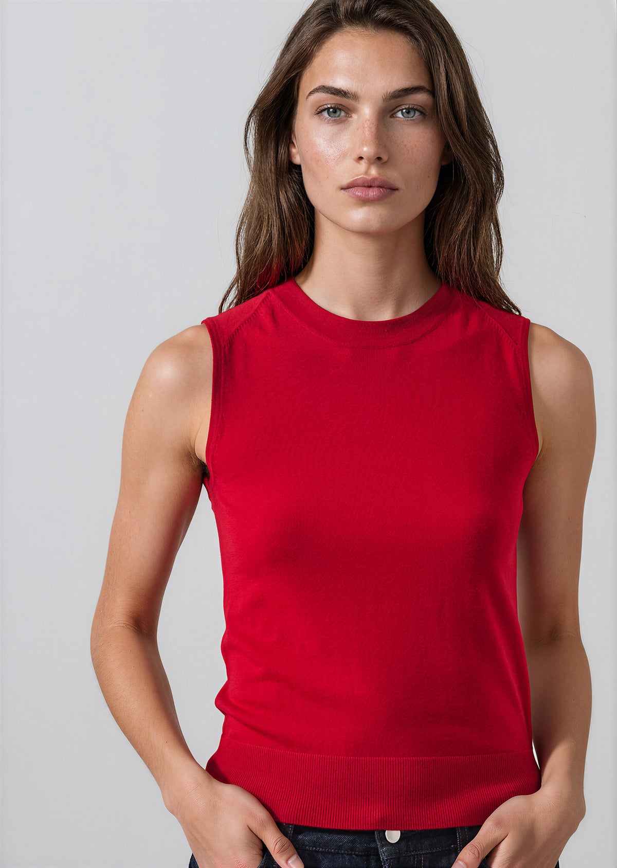 Extra-Fine Merino Sleeveless Crewneck - PATRICK ASSARAF