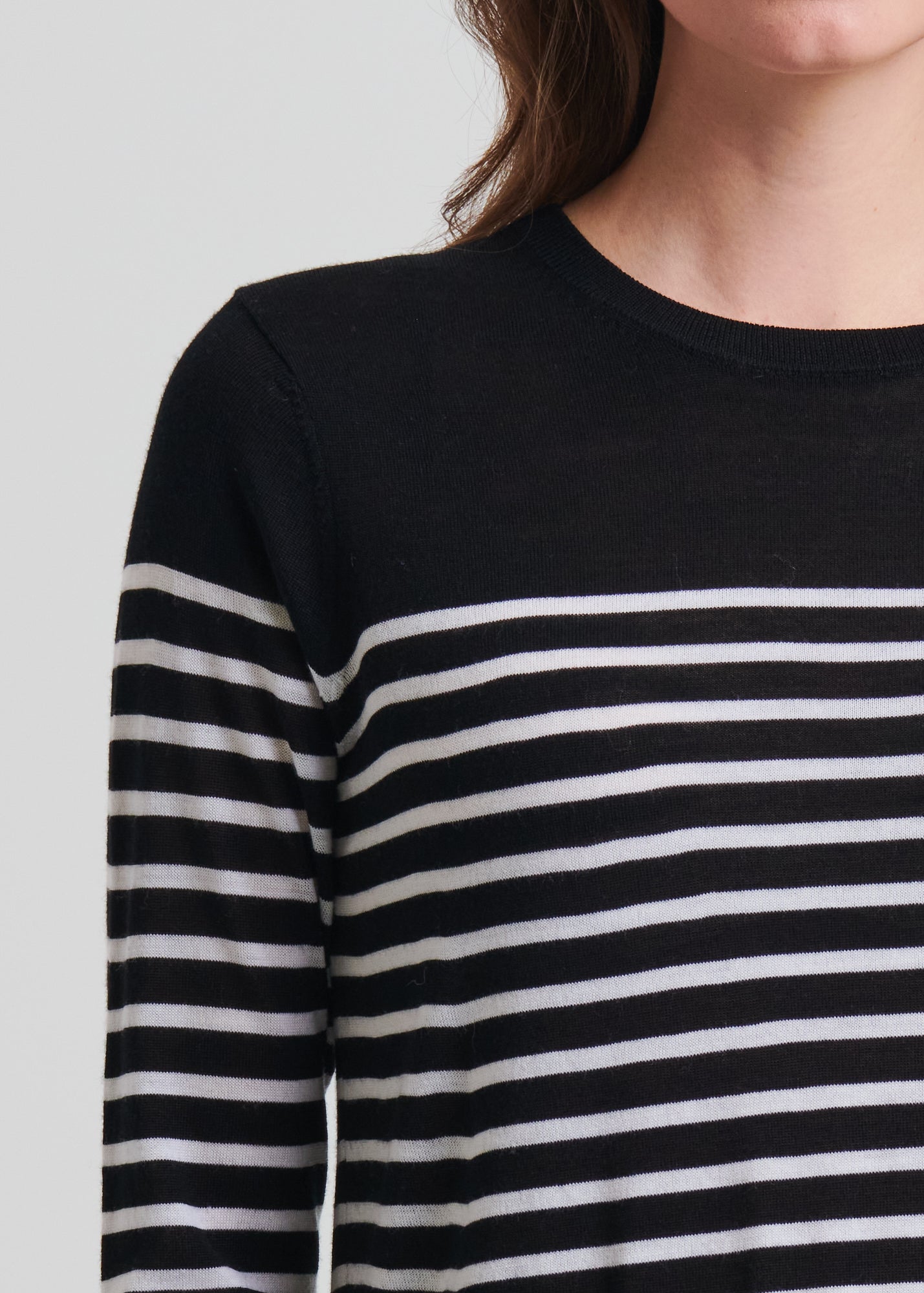 Merino Wool Stripe Crewneck