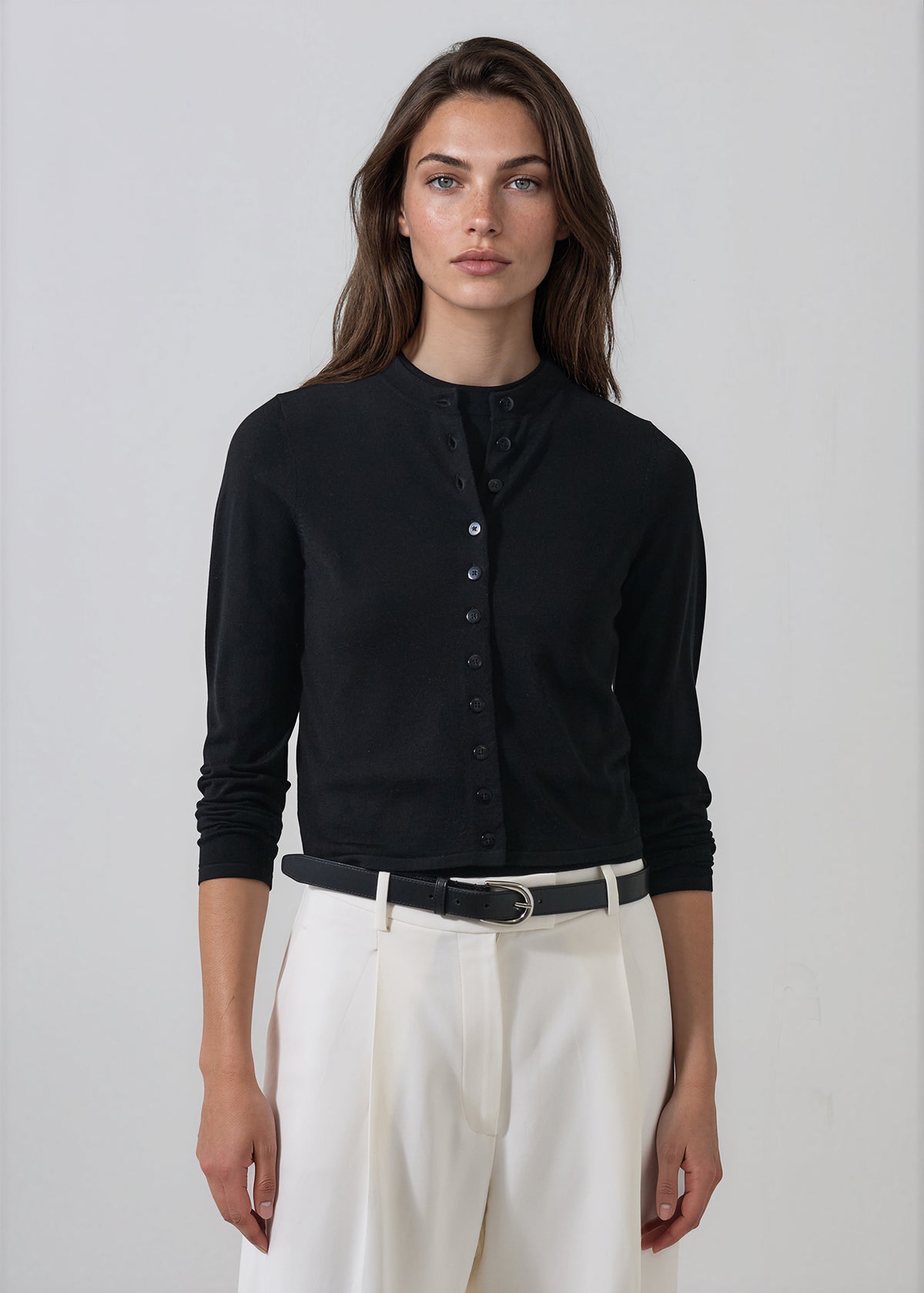 Extra-Fine Merino Cropped Cardigan - PATRICK ASSARAF
