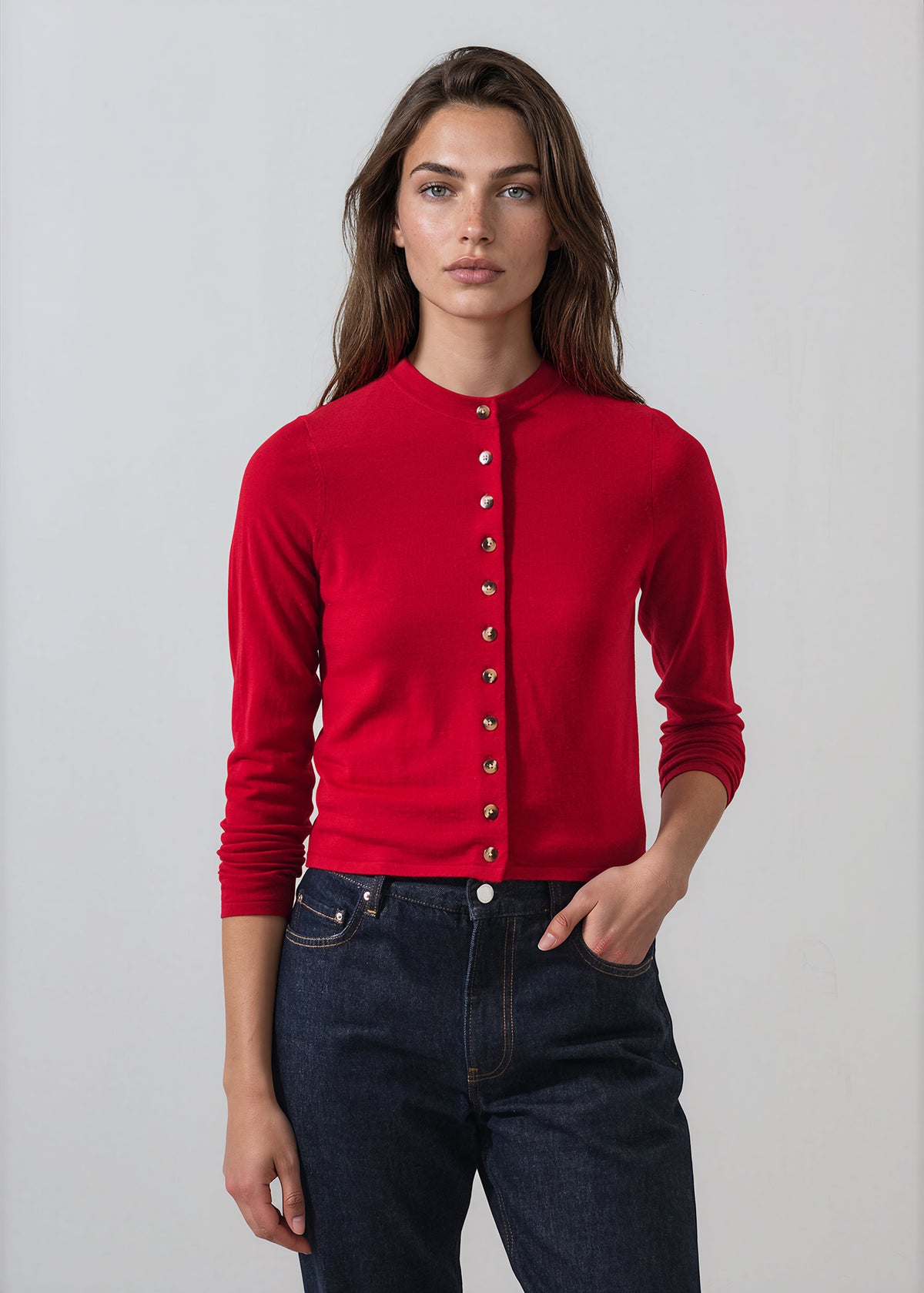 Extra-Fine Merino Cropped Cardigan - PATRICK ASSARAF