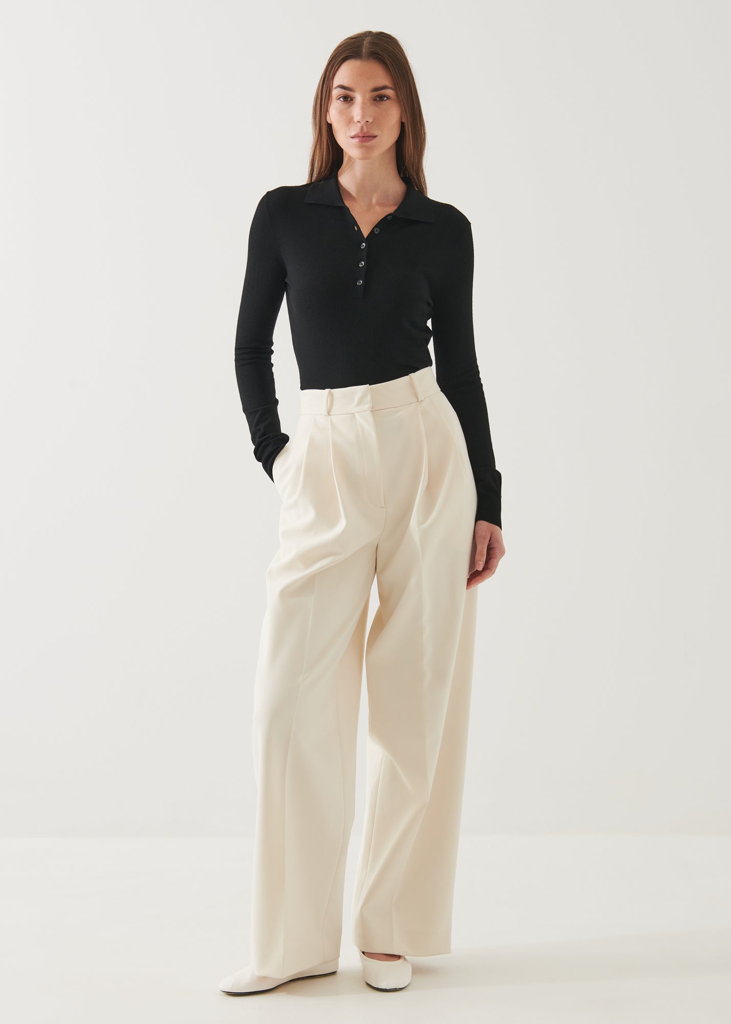 Superfine Merino Polo - PATRICK ASSARAF