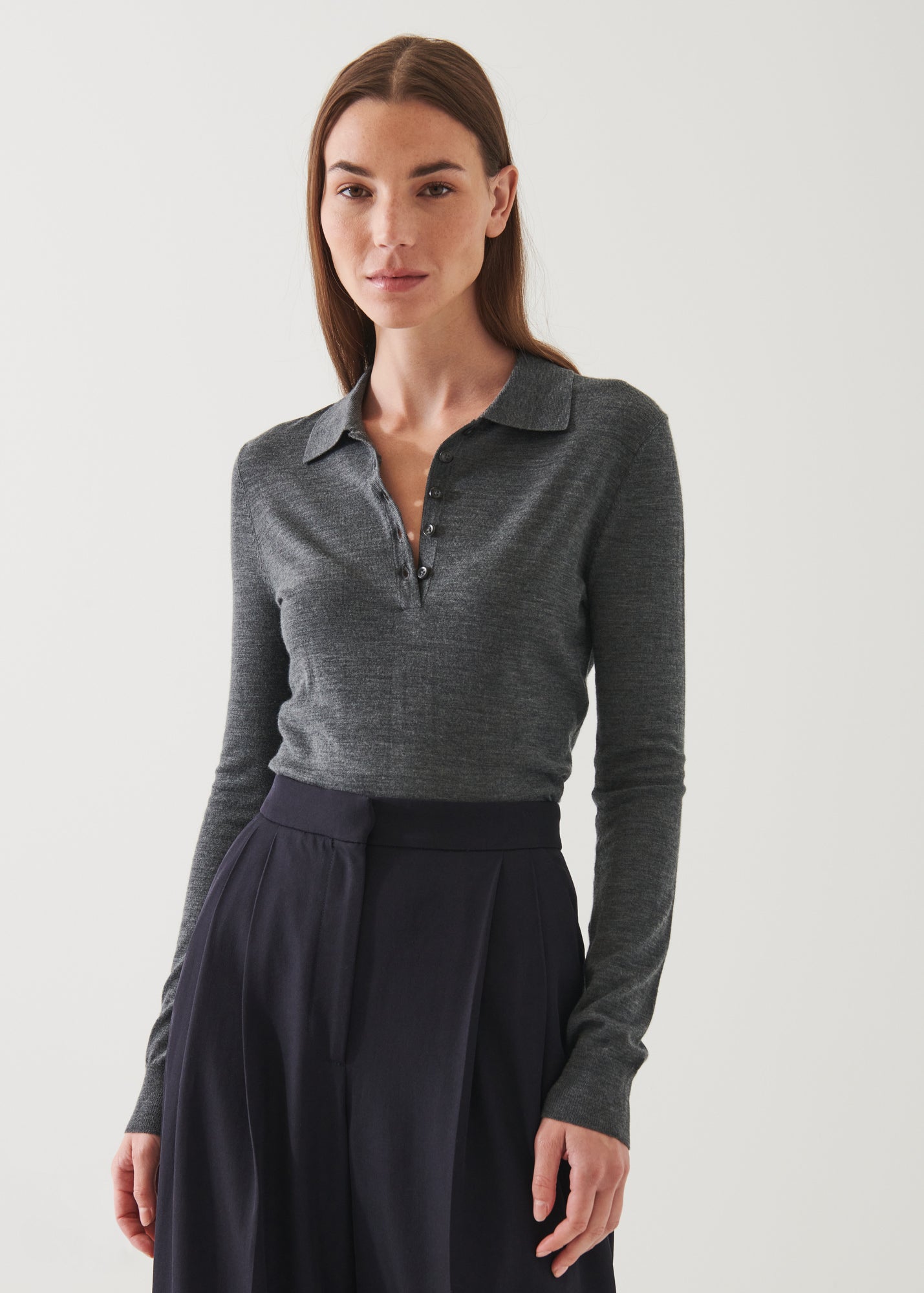 Superfine Merino Polo - PATRICK ASSARAF