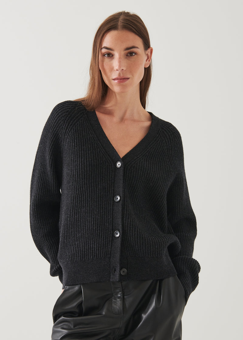 RIBBED MERINO CARDIGAN | PATRICK ASSARAF.