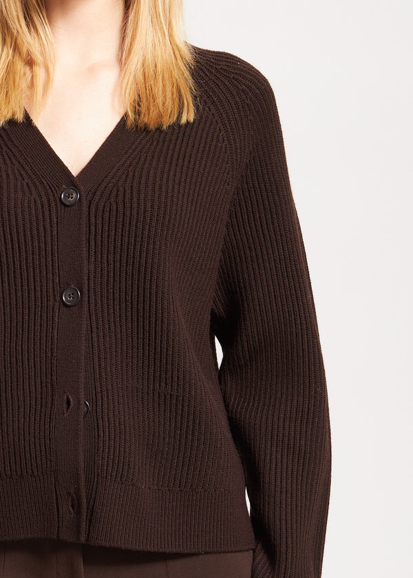 RIBBED MERINO CARDIGAN | PATRICK ASSARAF.