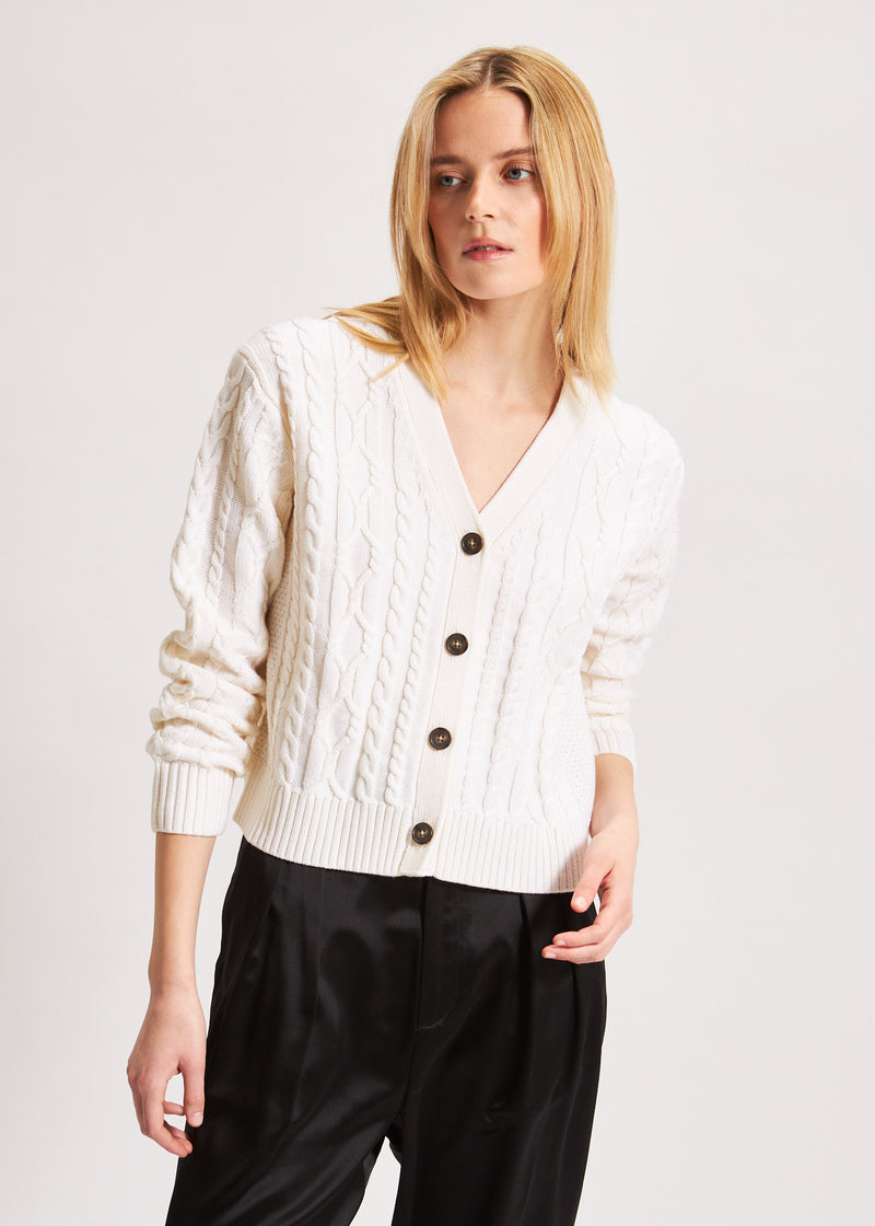 CABLE KNIT CARDIGAN