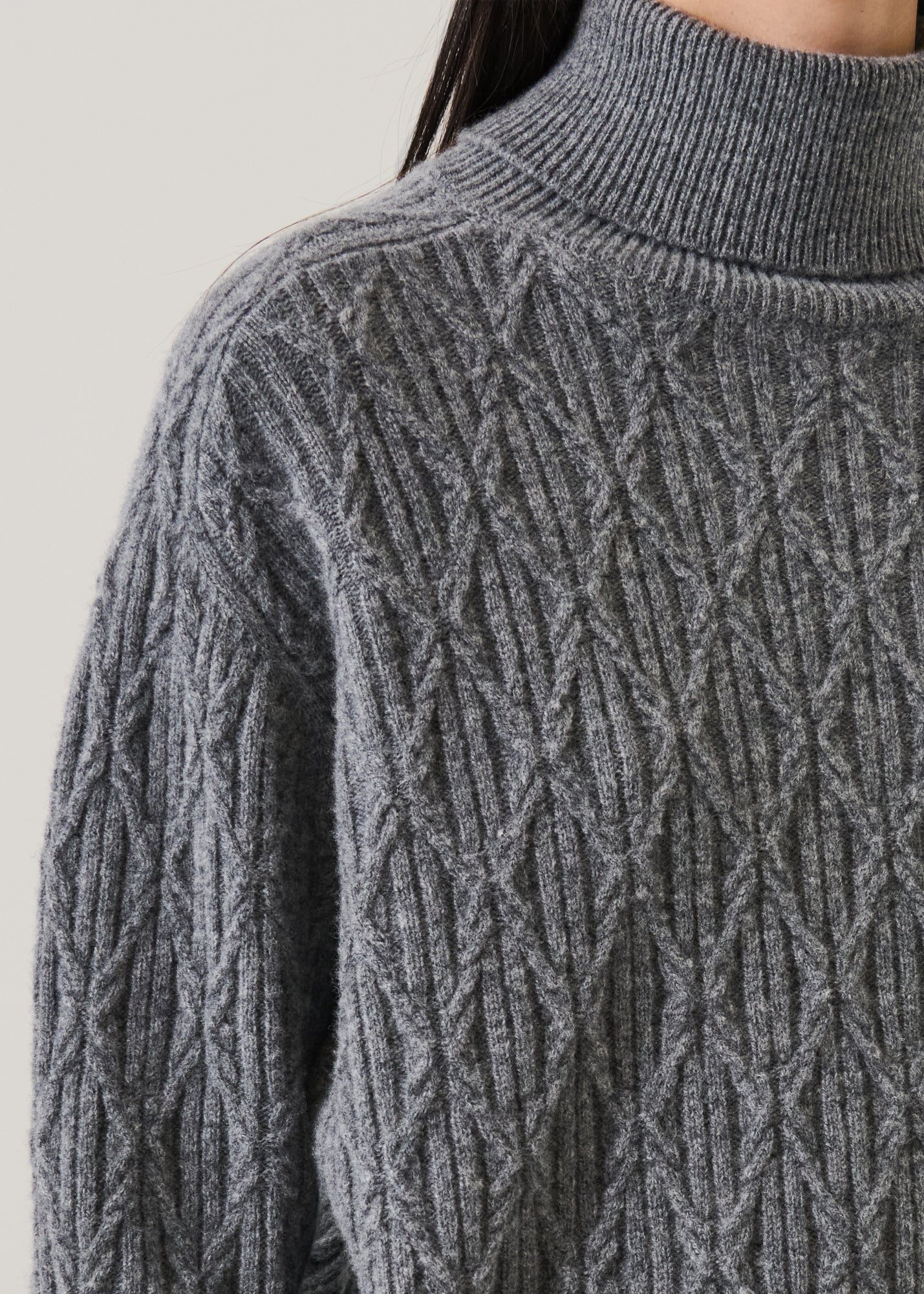 Superfine Lambswool Cable Turtleneck - PATRICK ASSARAF