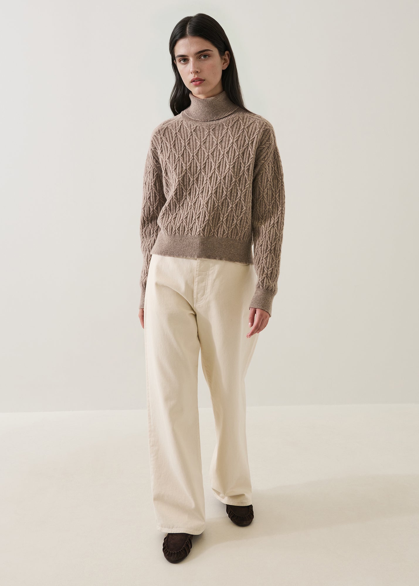 Superfine Lambswool Cable Turtleneck - PATRICK ASSARAF