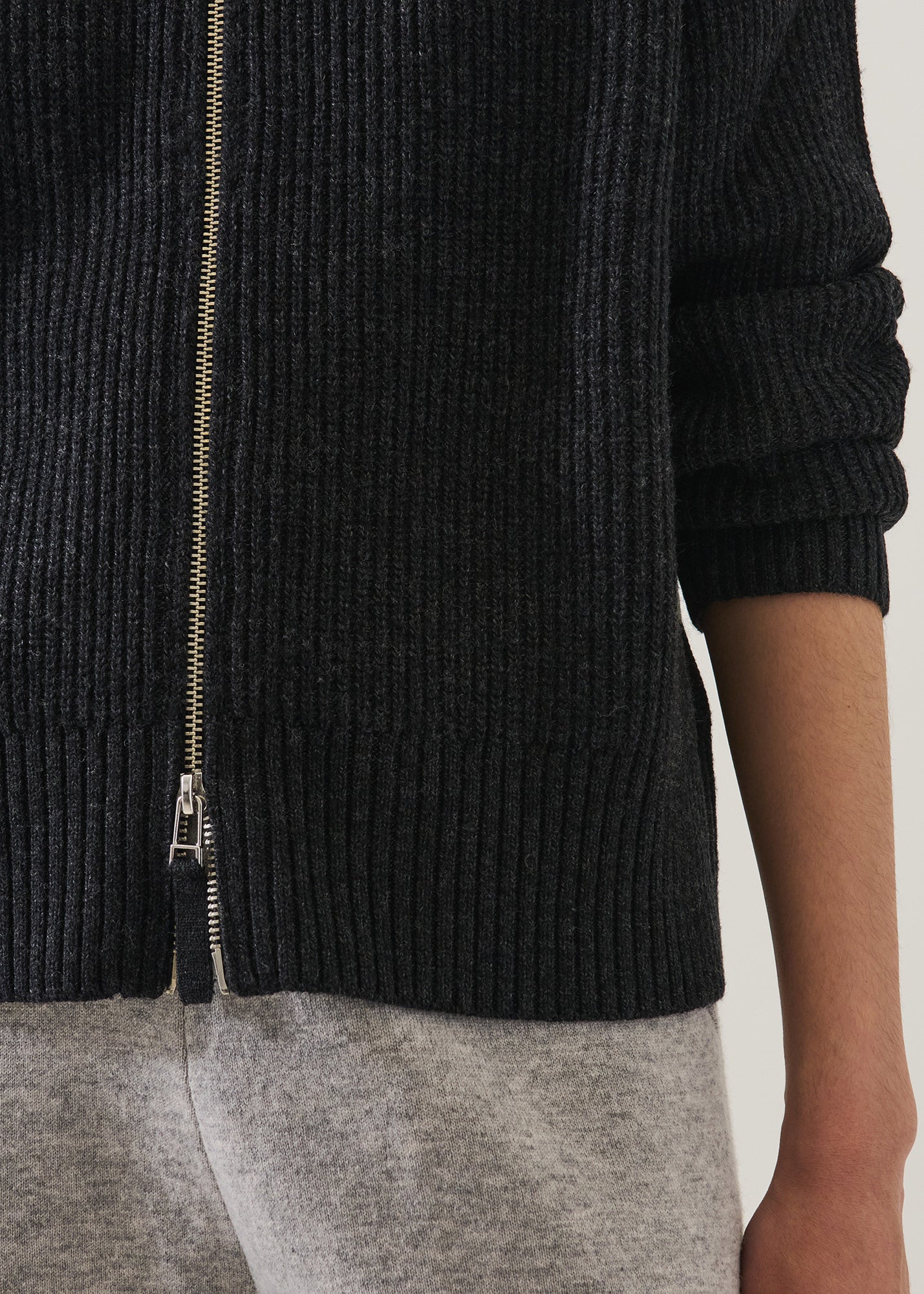Ribbed Merino Bomber