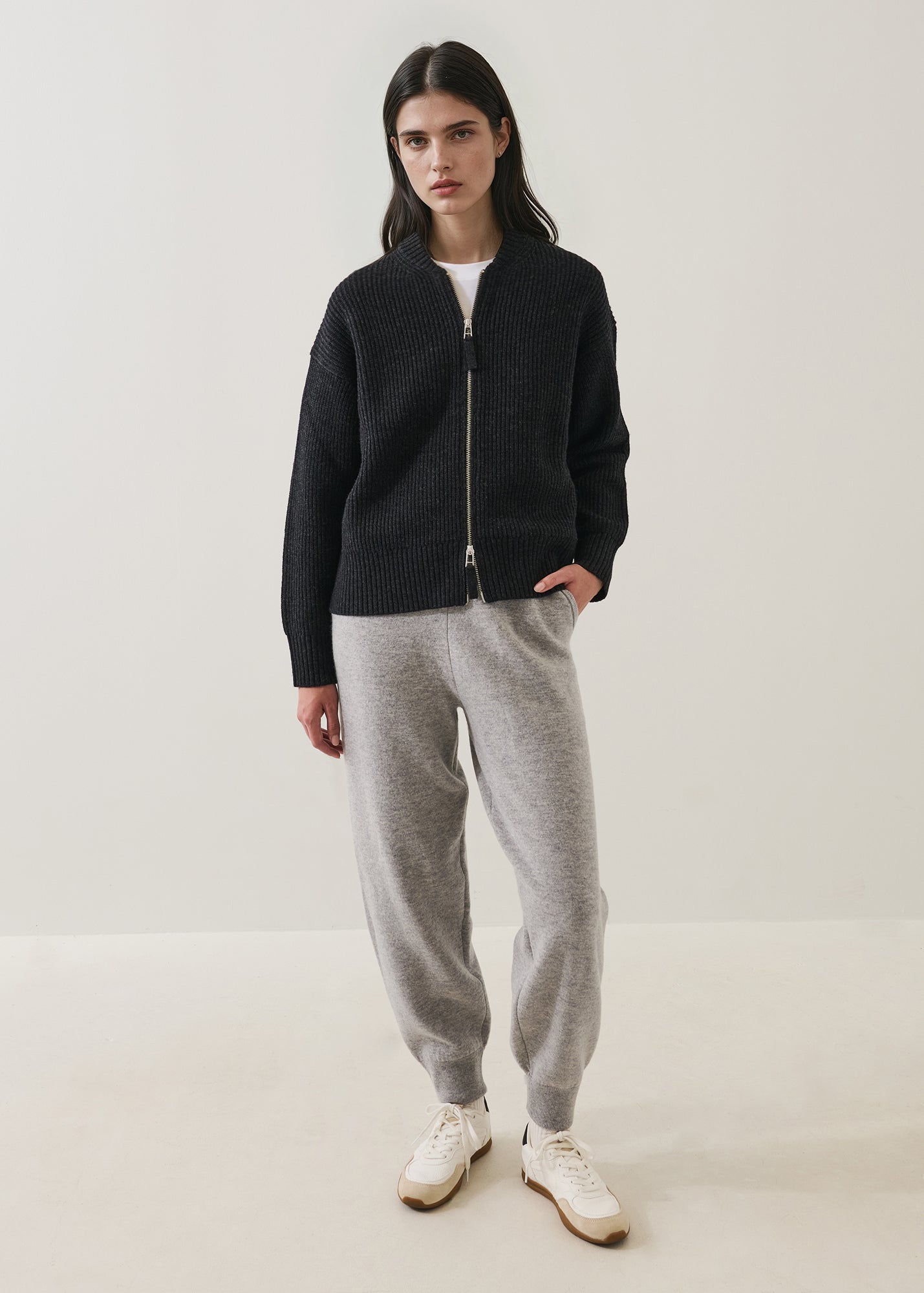 Ribbed Merino Bomber