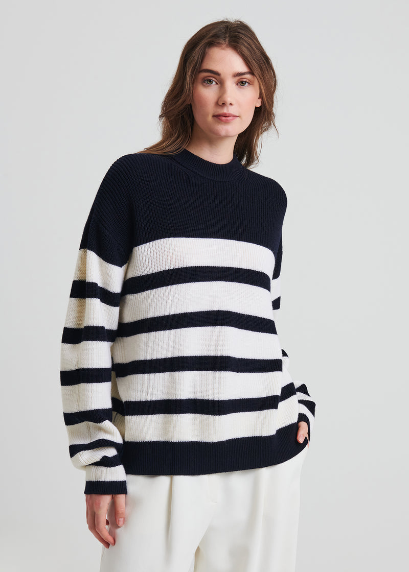 Merino Striped Crewneck