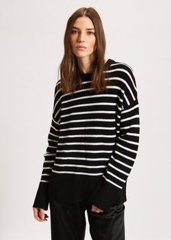 OVERSIZED STRIPED CREWNECK | PATRICK ASSARAF.