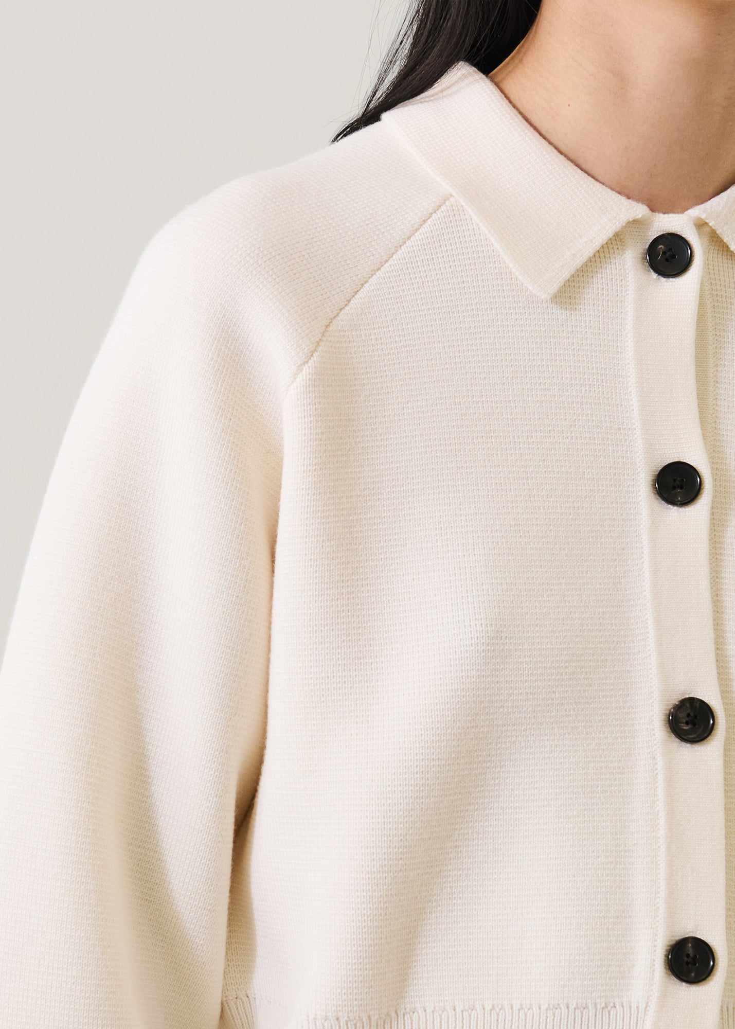 Merino Milano Stitch Button Cardigan