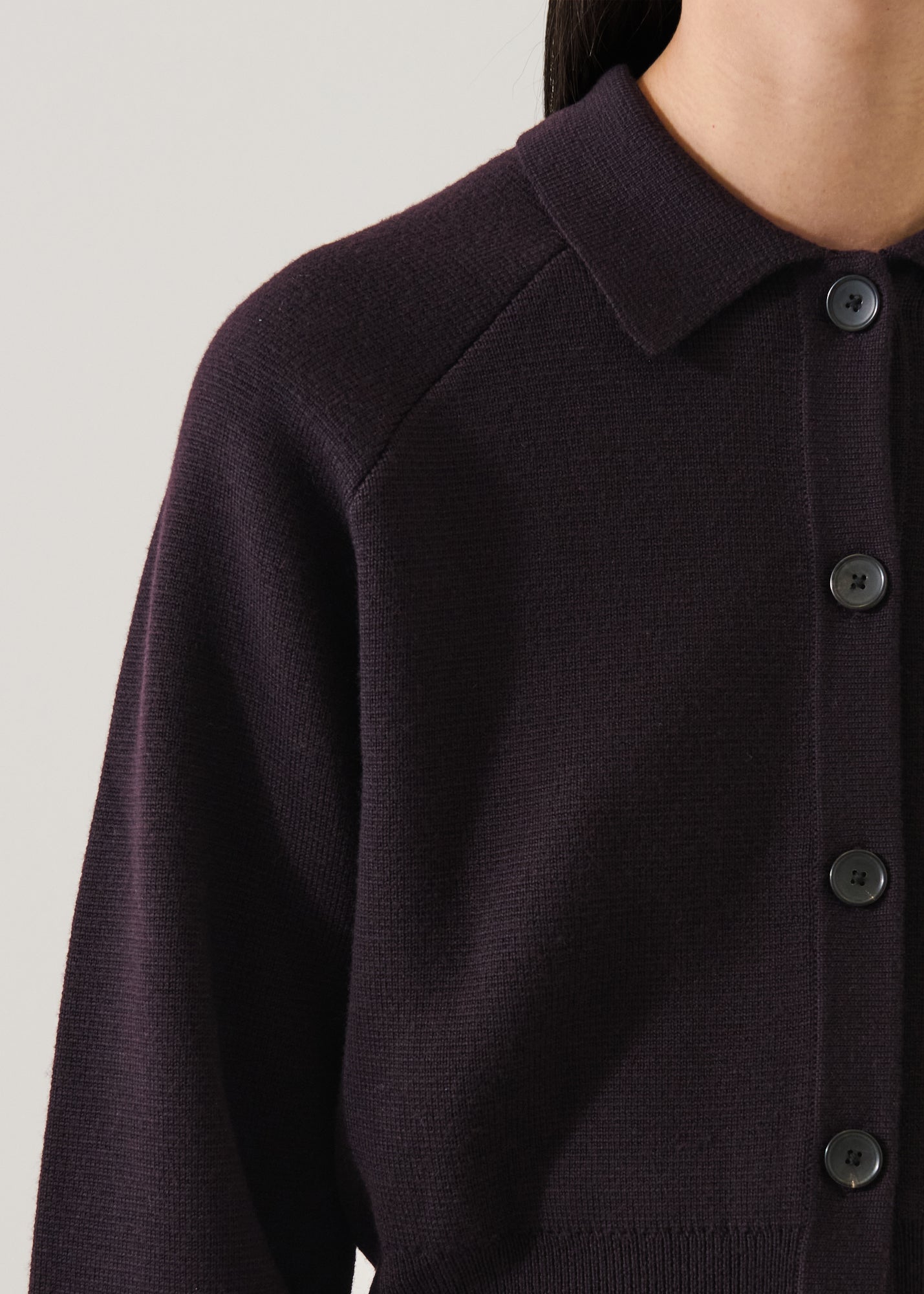 Merino Milano Stitch Button Cardigan