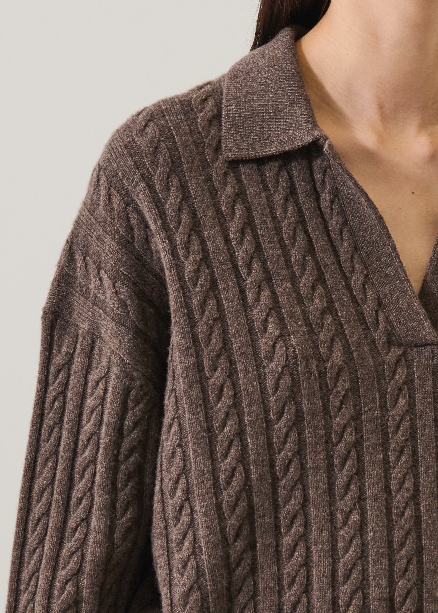 Superfine Lambswool Cable Polo - PATRICK ASSARAF