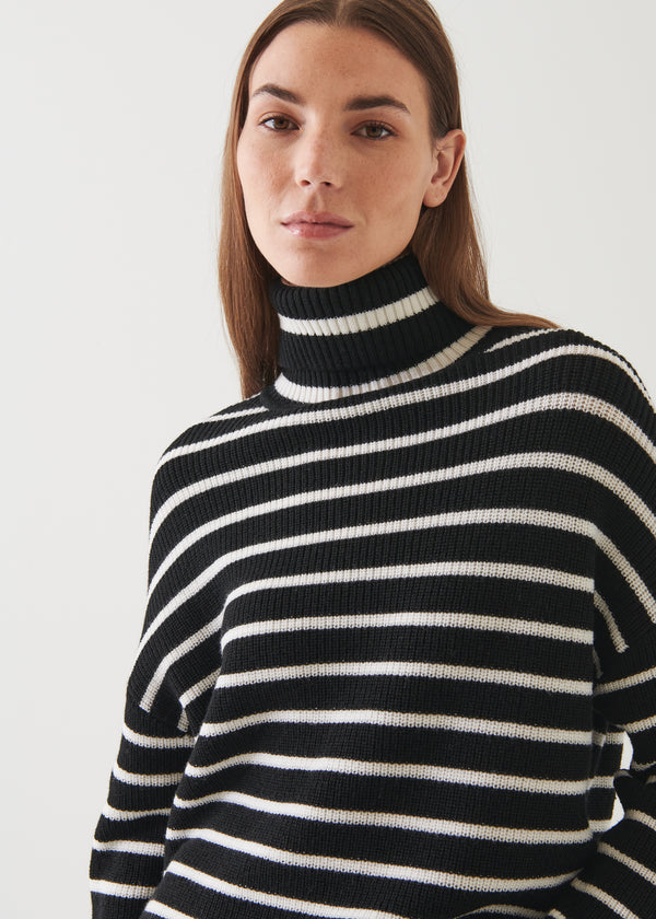 STRIPED TURTLENECK | PATRICK ASSARAF.