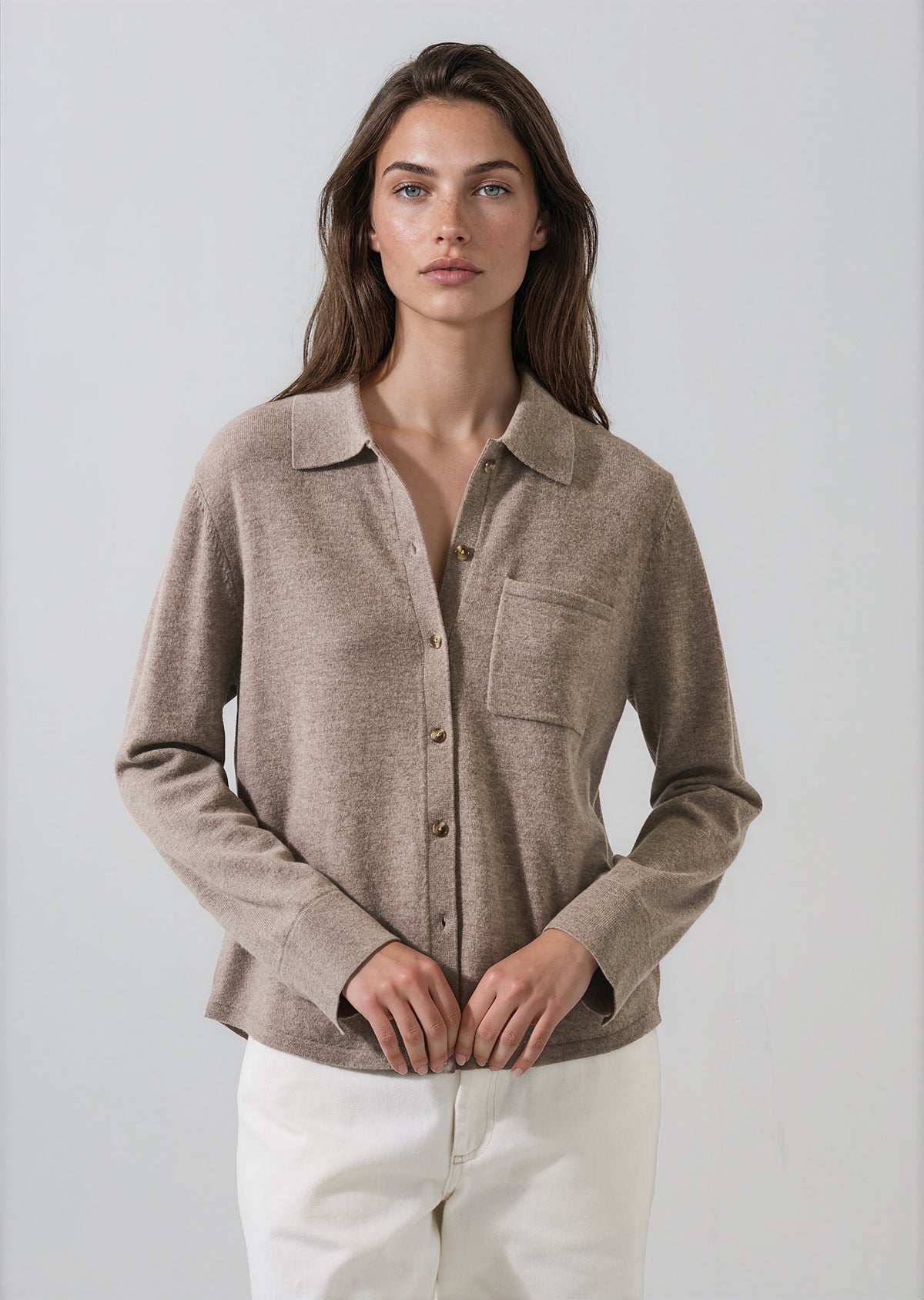 Merino Cashmere Relaxed Knit Shirt - PATRICK ASSARAF