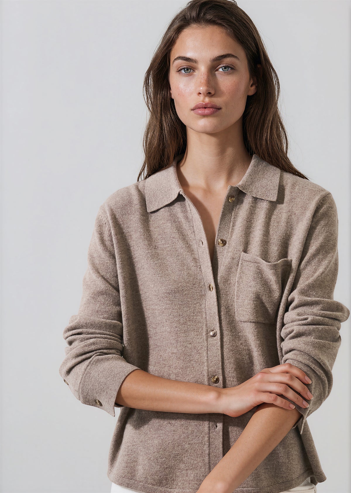 Merino Cashmere Relaxed Knit Shirt - PATRICK ASSARAF