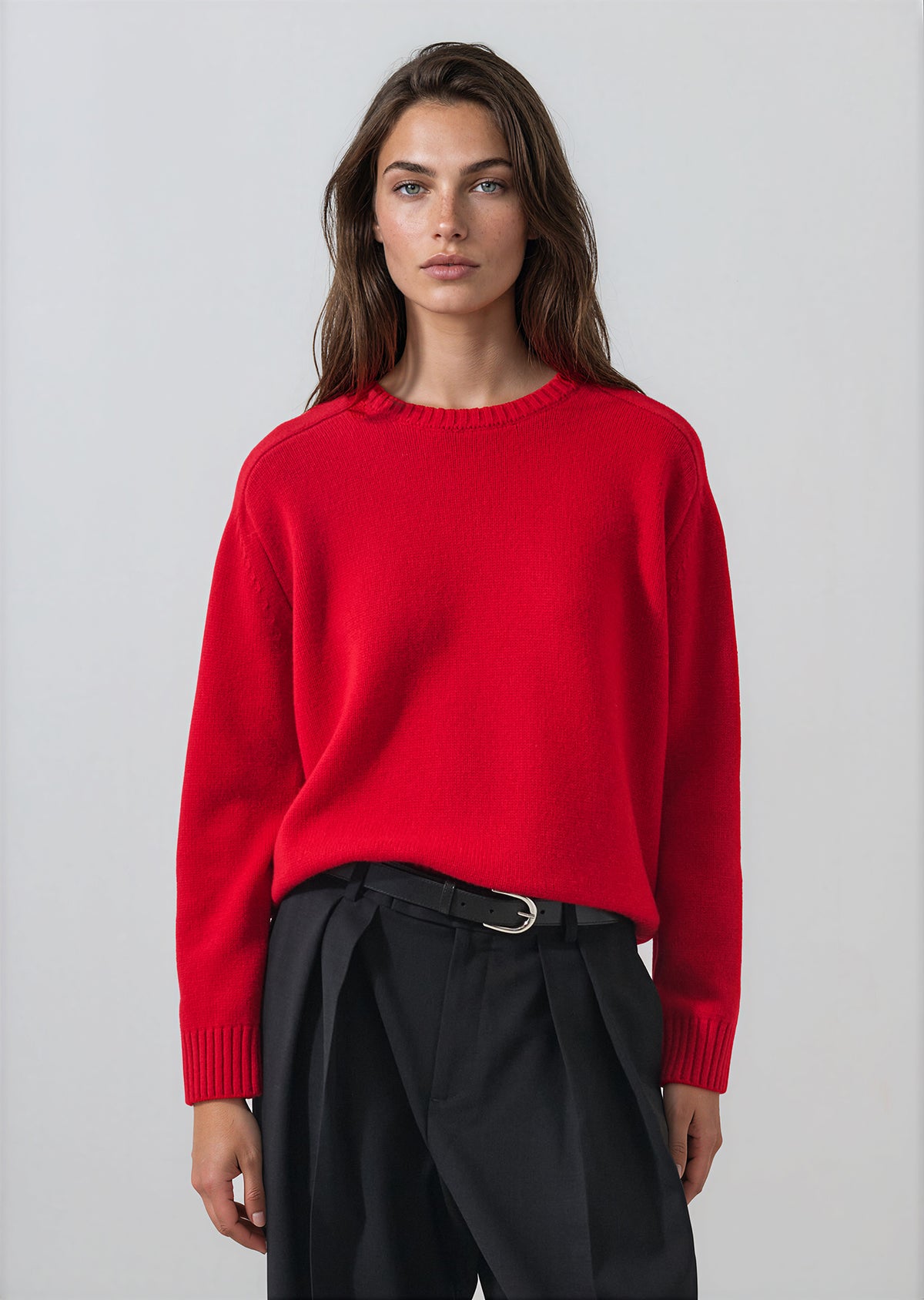 Merino Cashmere Relaxed Crewneck - PATRICK ASSARAF