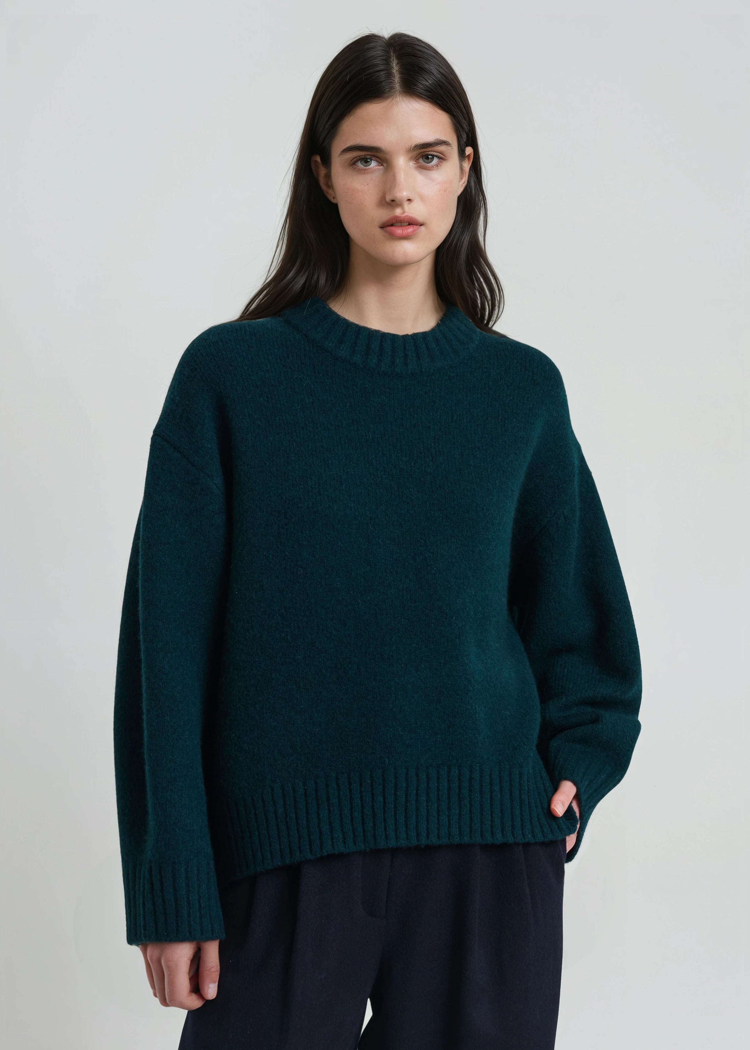 Oversized Crewneck Sweater | PATRICK ASSARAF | Luxury Fashion
