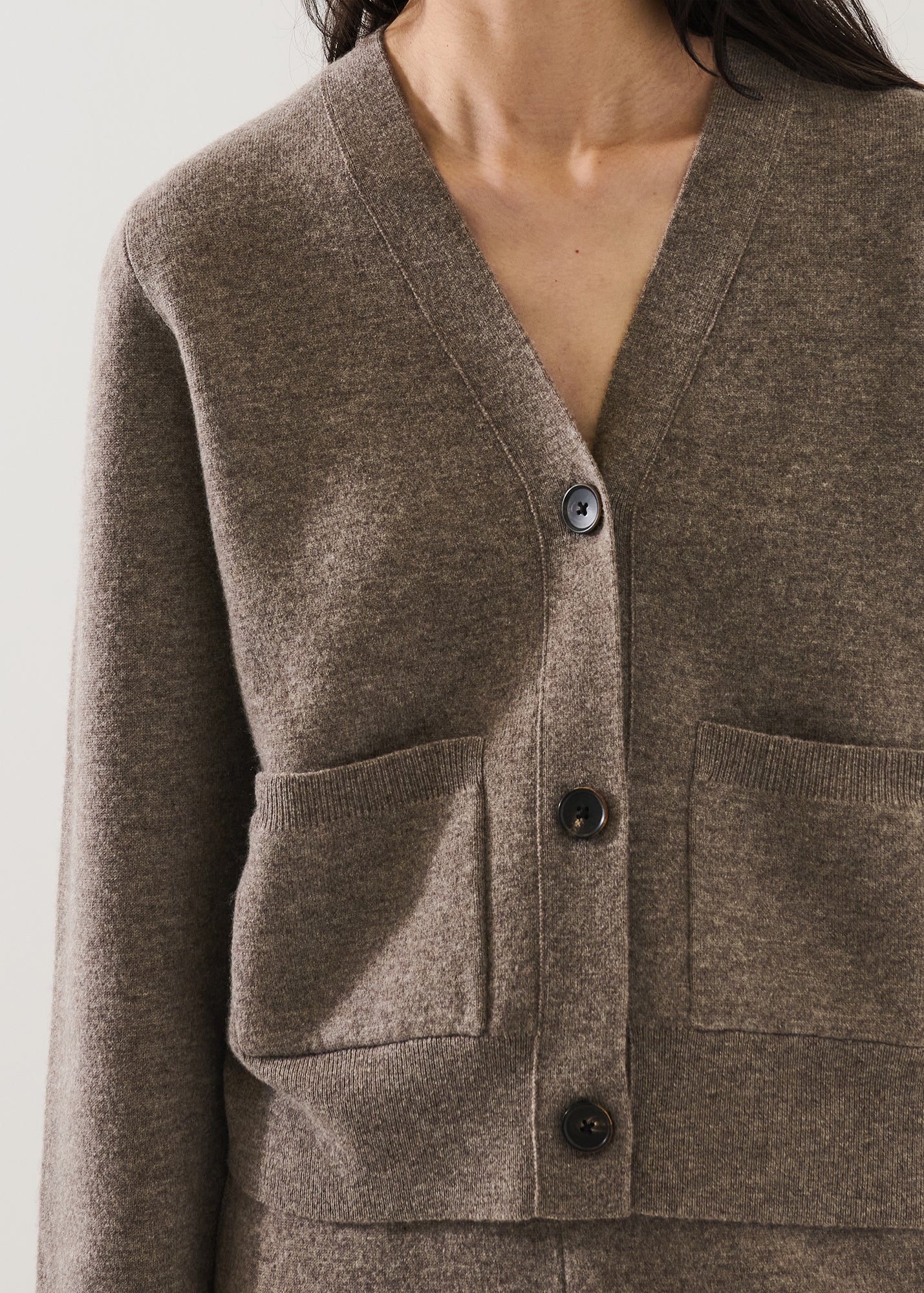 Merino Cashmere Double Knit Cardigan