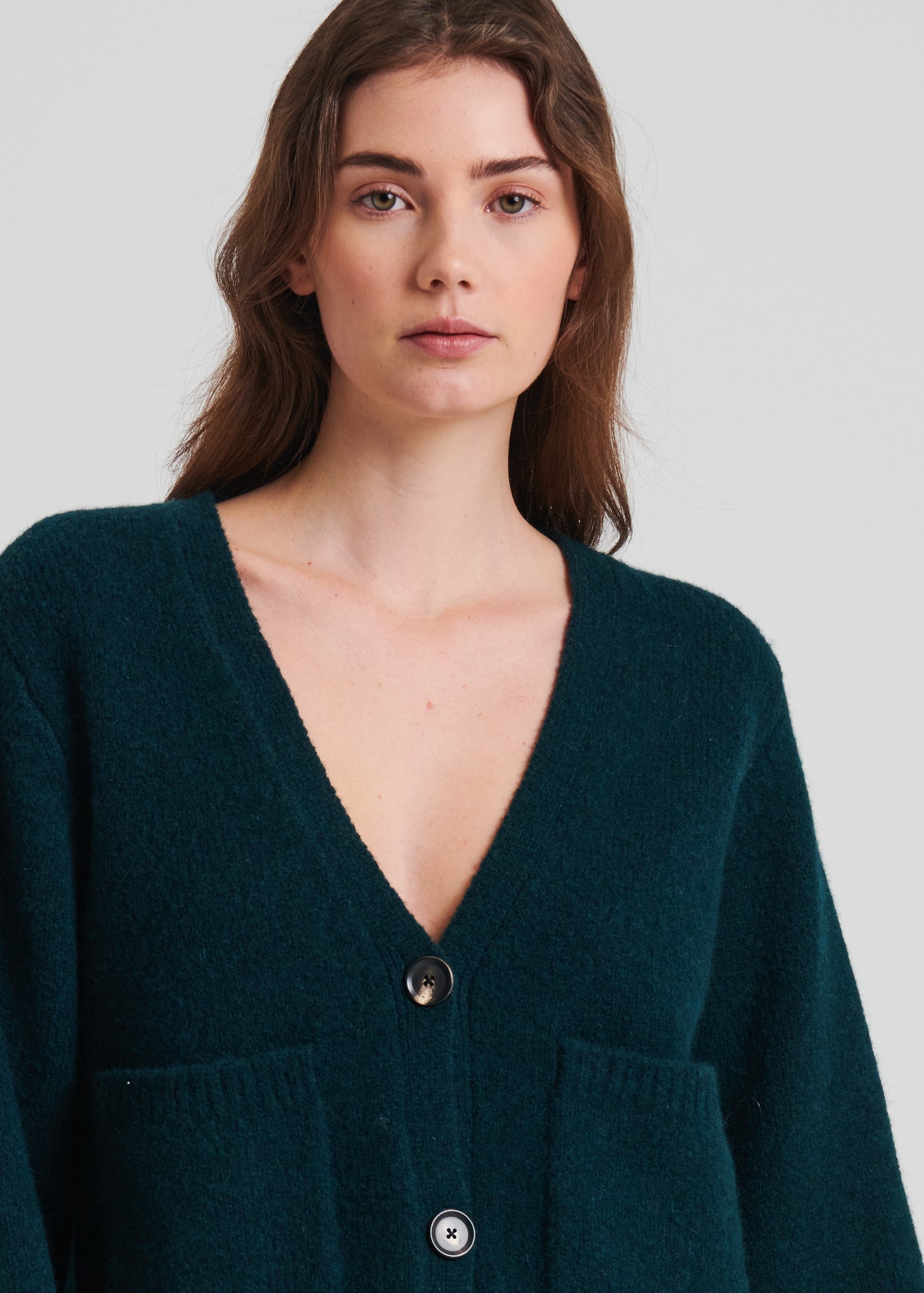 Wool Blend Relaxed Cardigan