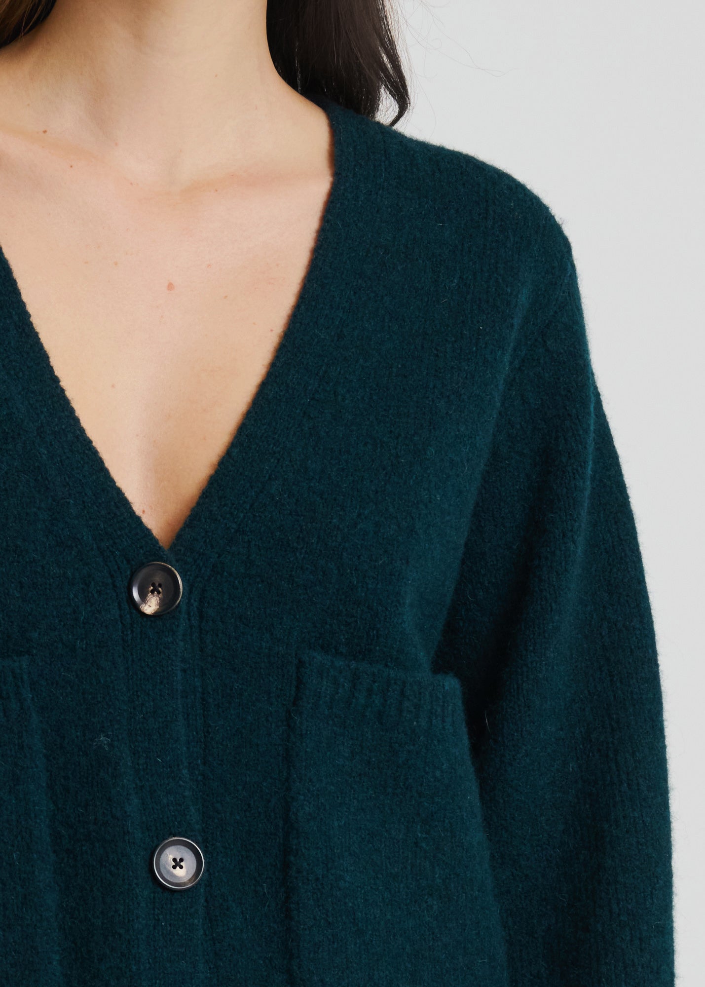 Wool Blend Relaxed Cardigan