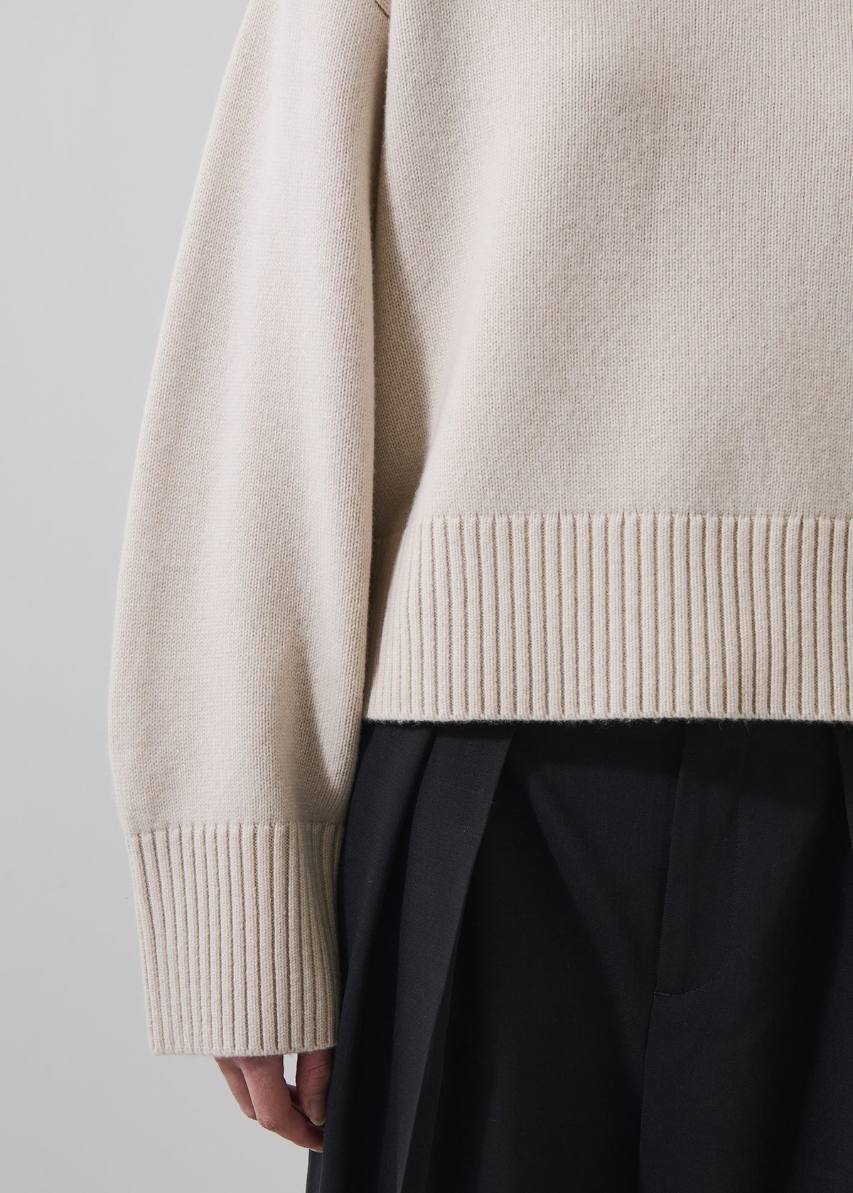 Merino Cashmere Oversized V-Neck - PATRICK ASSARAF