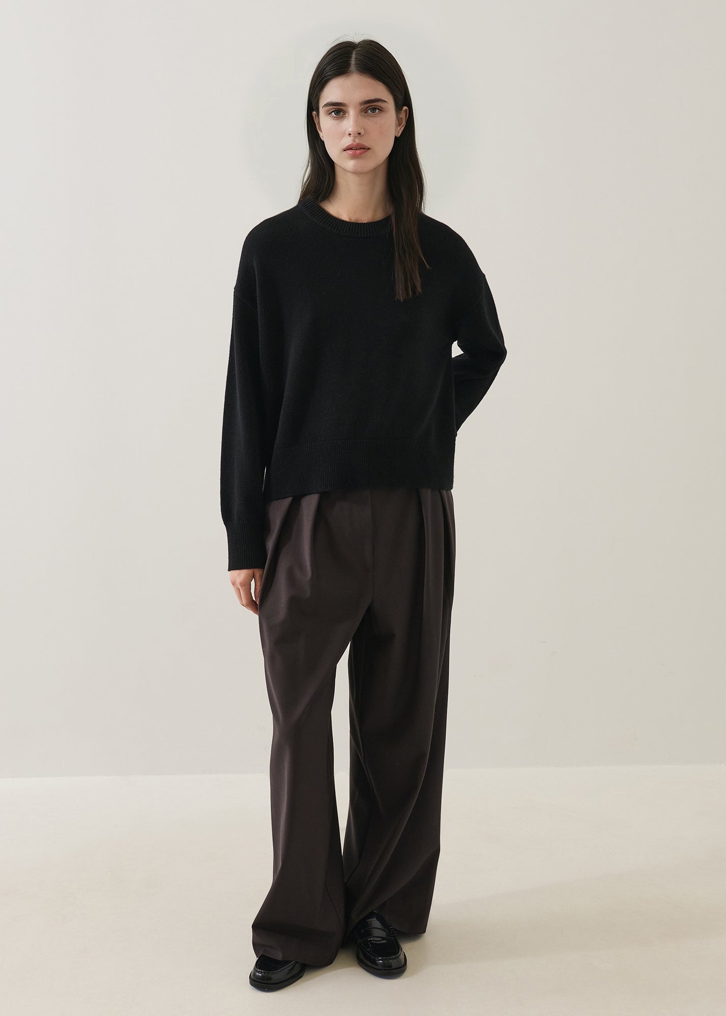 Merino Cashmere Relaxed Crew