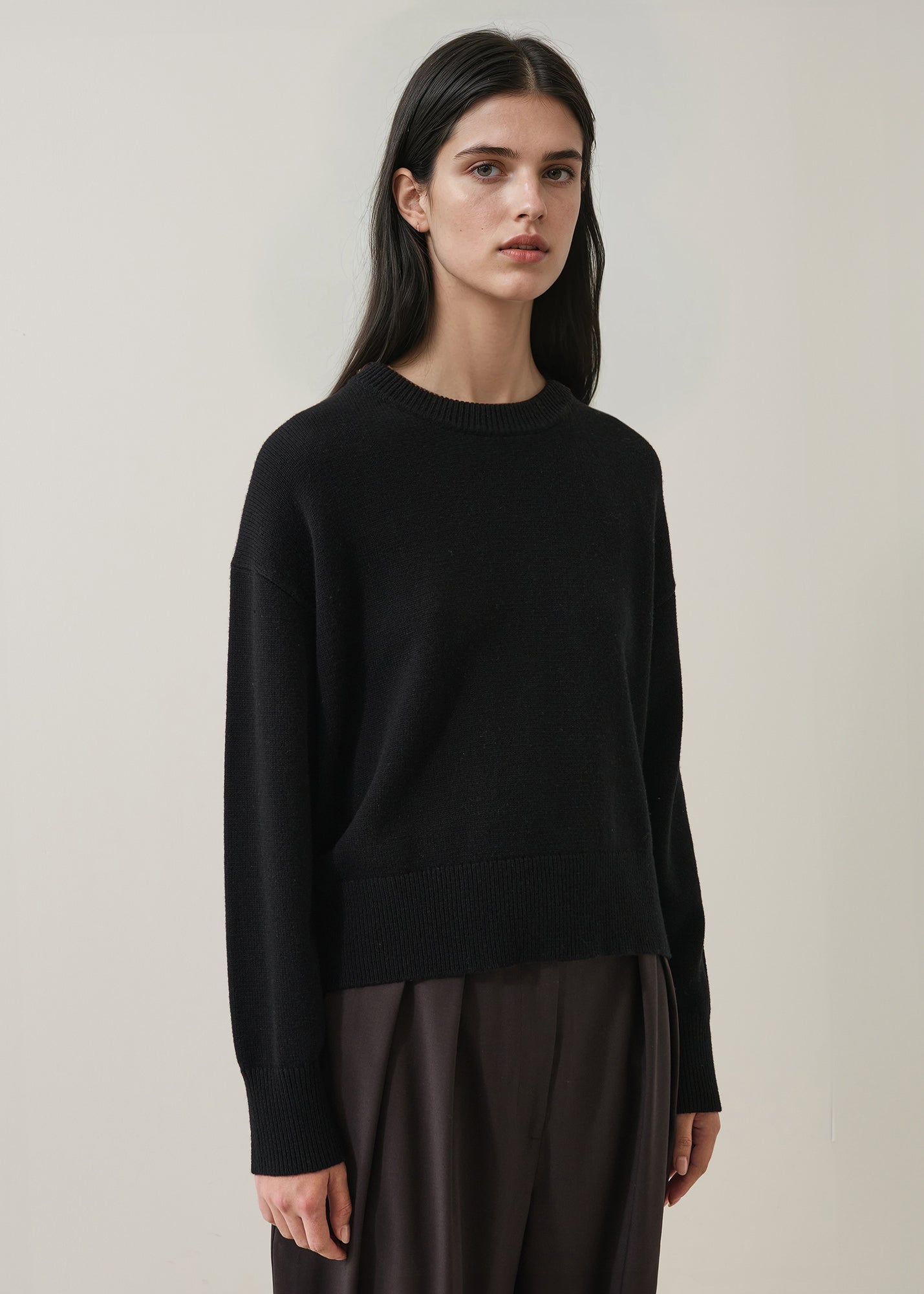 Merino Cashmere Relaxed Crew