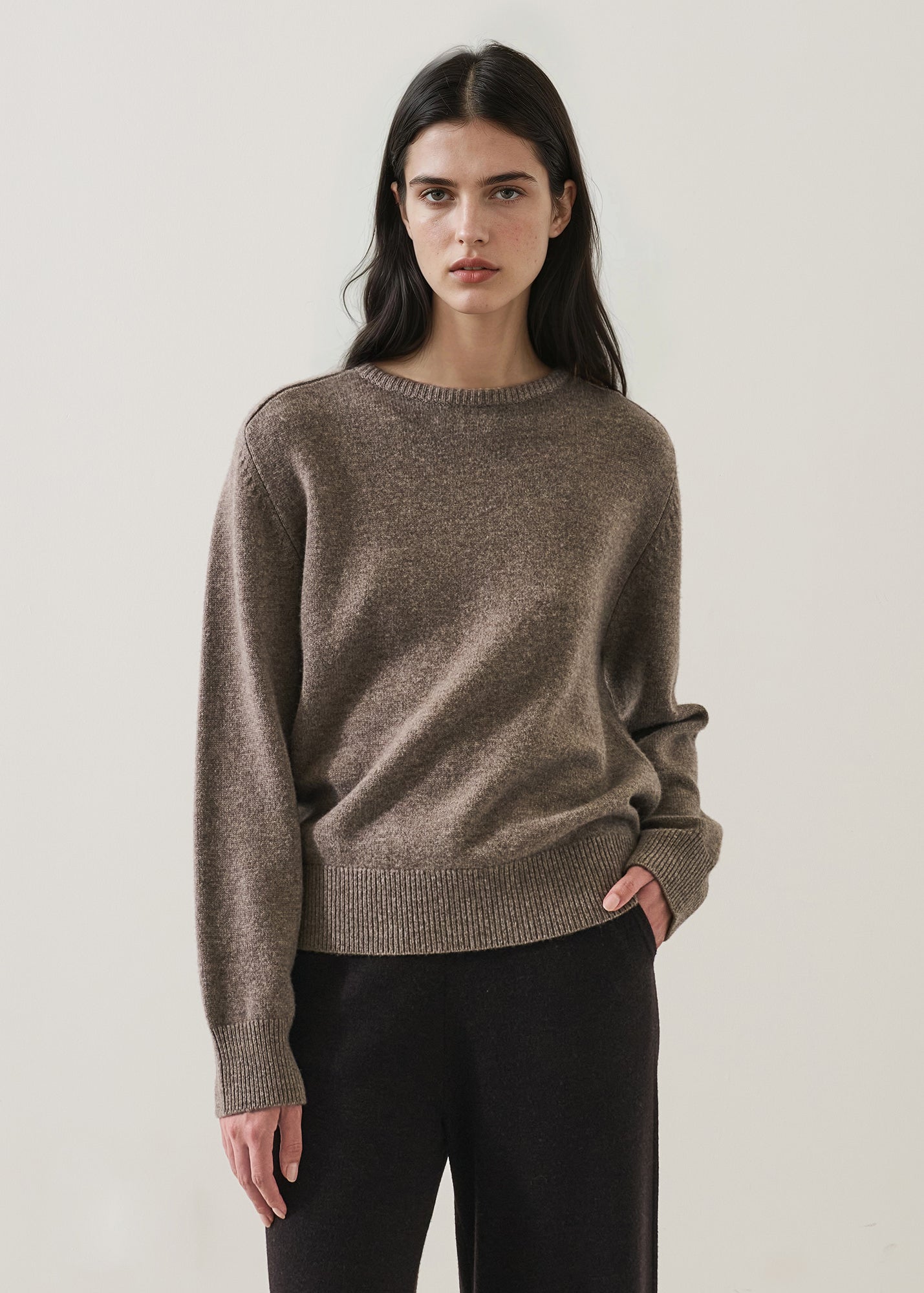 Merino Cashmere Boyfriend Crew