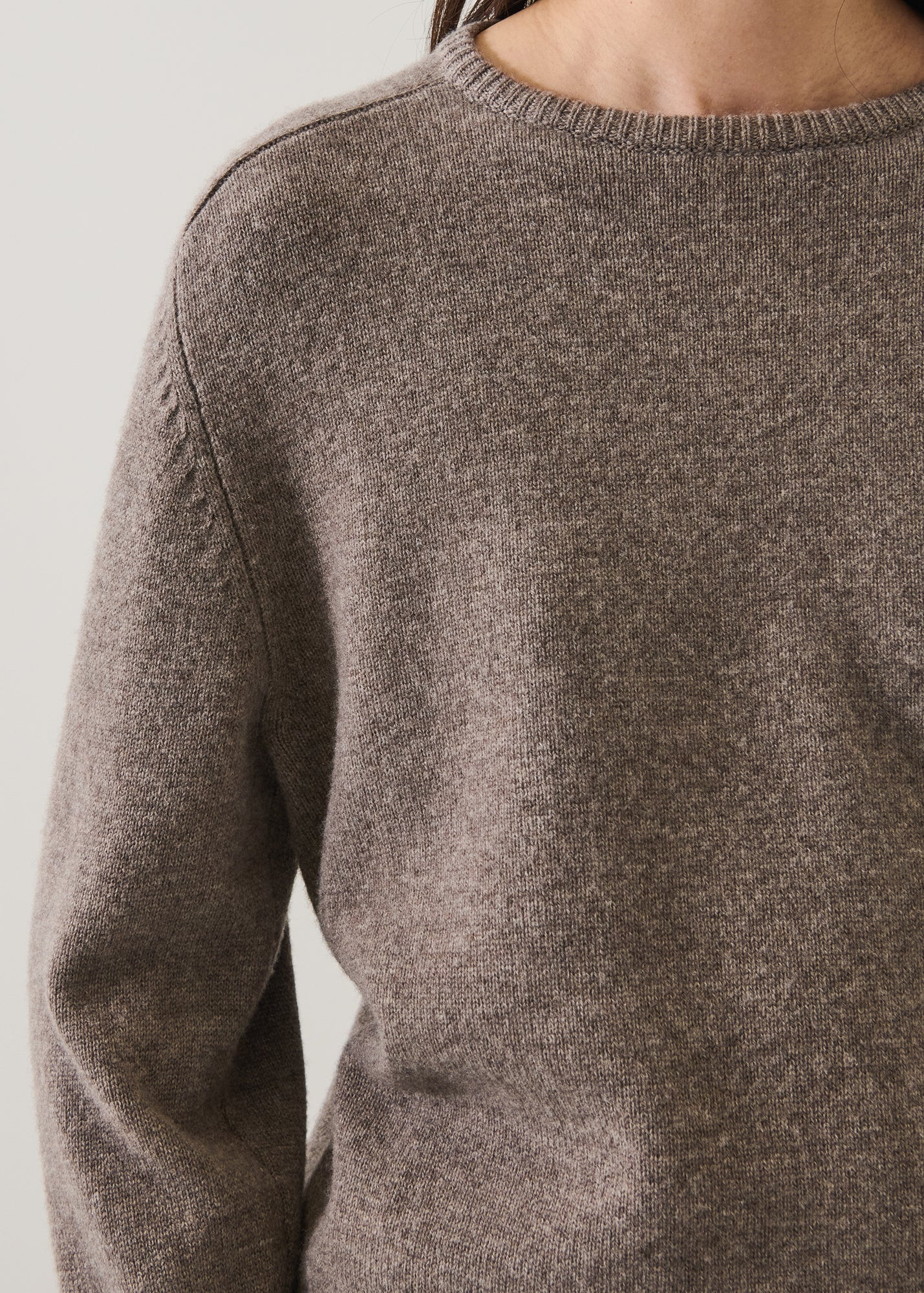 Merino Cashmere Boyfriend Crew