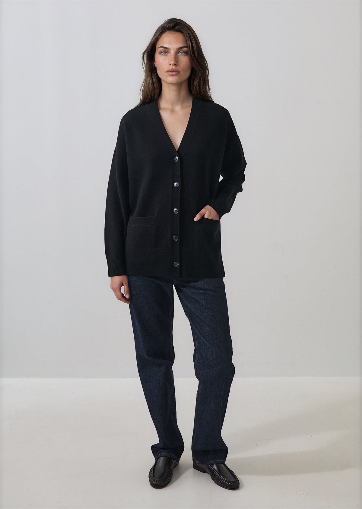 Merino Cashmere Oversized Cardigan - PATRICK ASSARAF