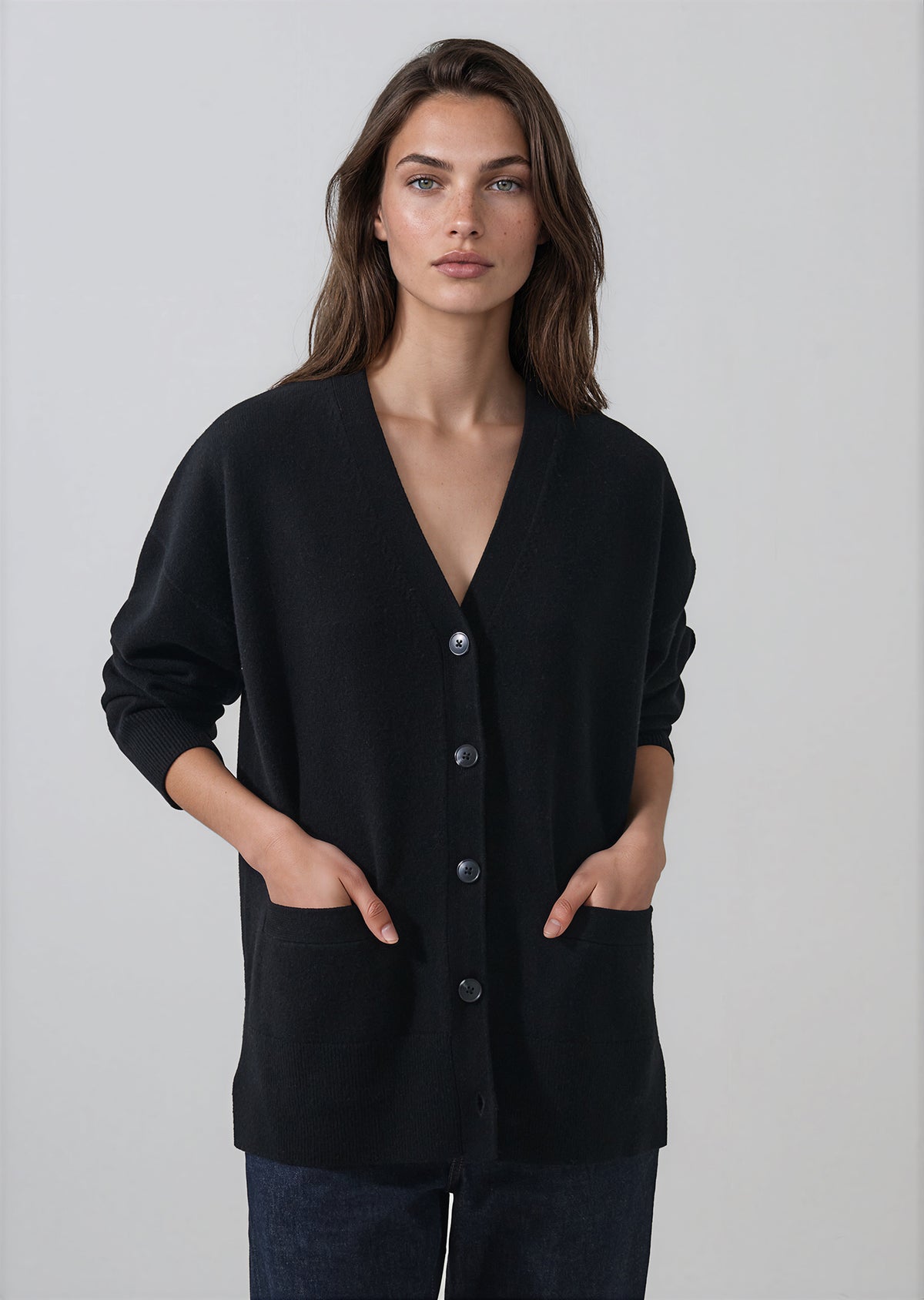 Merino Cashmere Oversized Cardigan - PATRICK ASSARAF