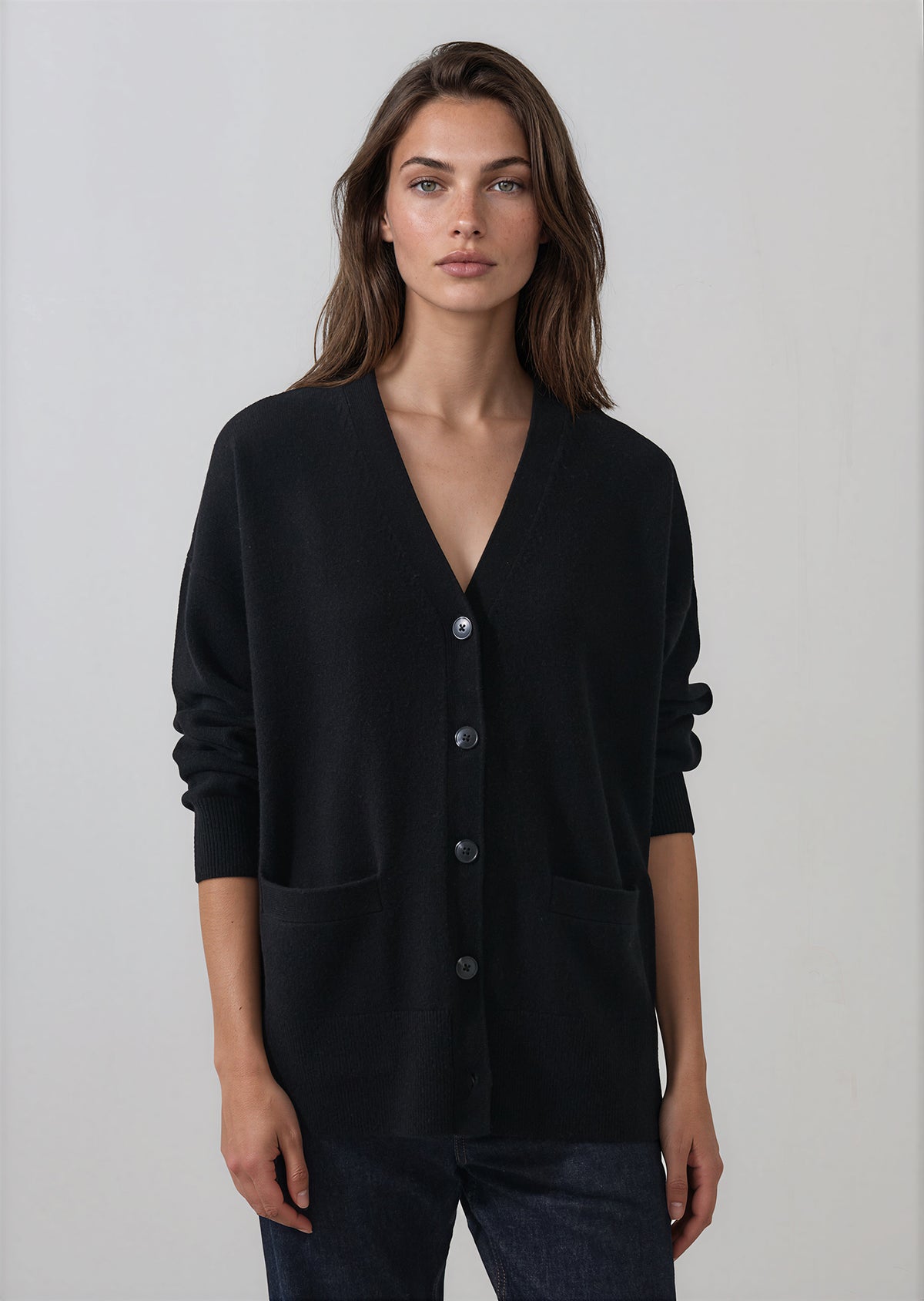 Merino Cashmere Oversized Cardigan - PATRICK ASSARAF