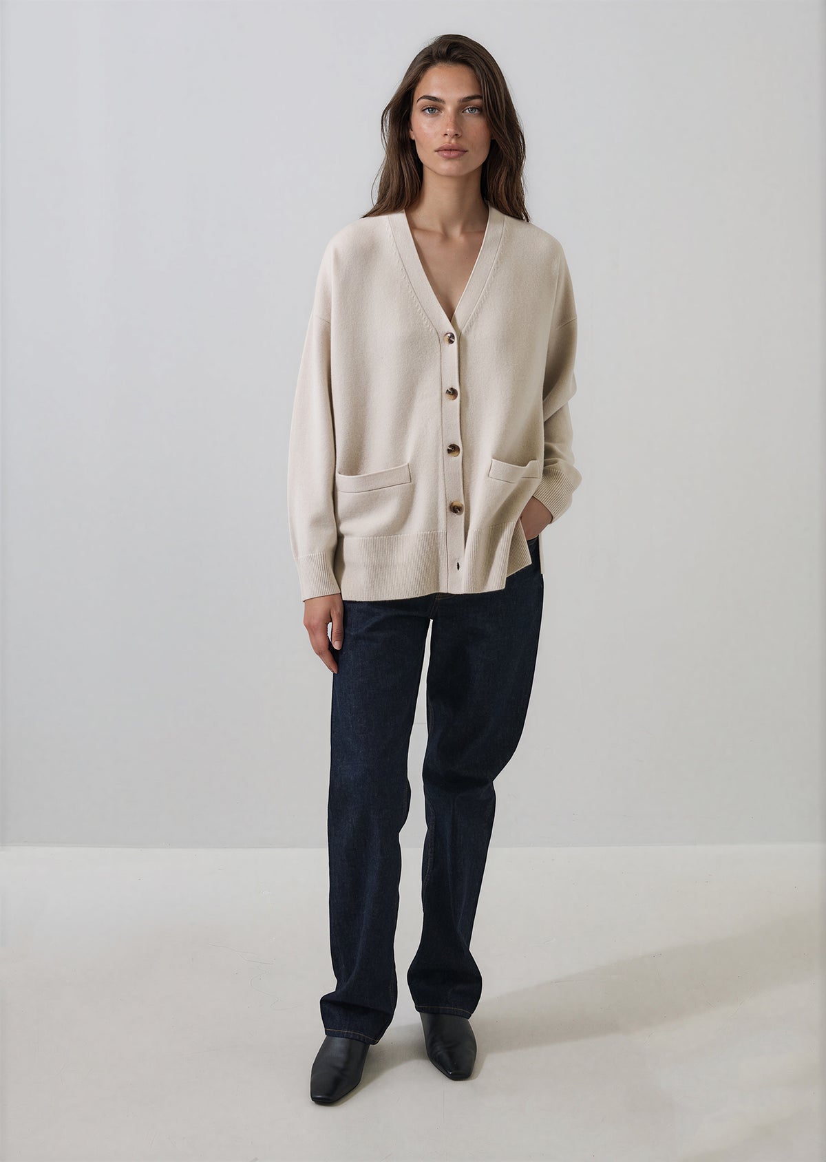 Merino Cashmere Oversized Cardigan - PATRICK ASSARAF