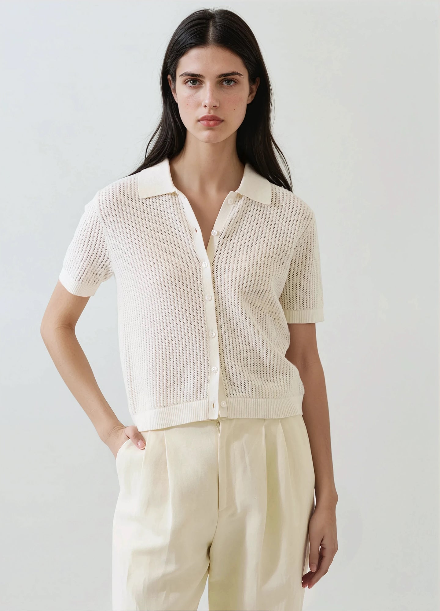 Cotton Cashmere Button-up Knit - PATRICK ASSARAF