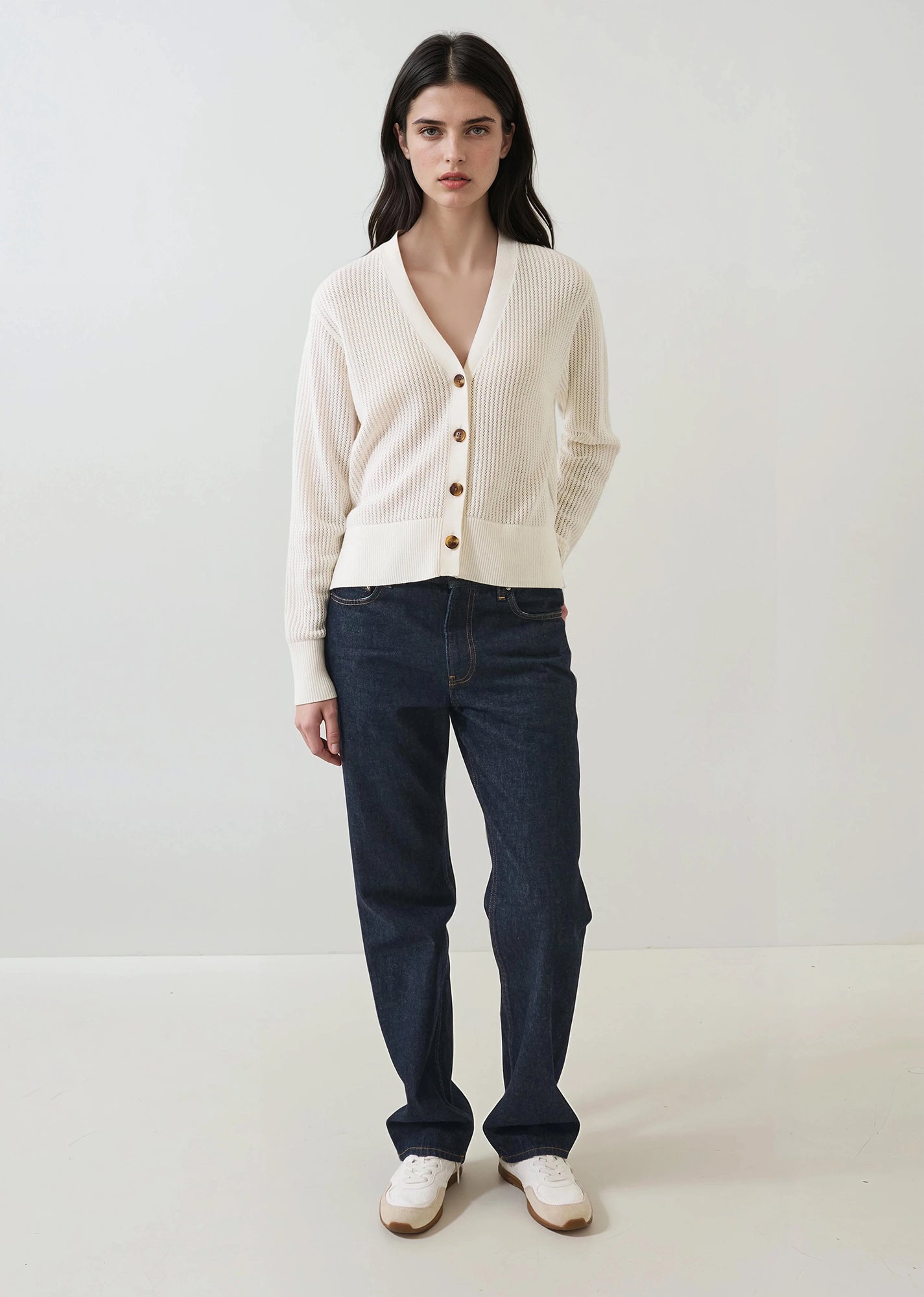Cotton Cashmere Relaxed Cardigan - PATRICK ASSARAF